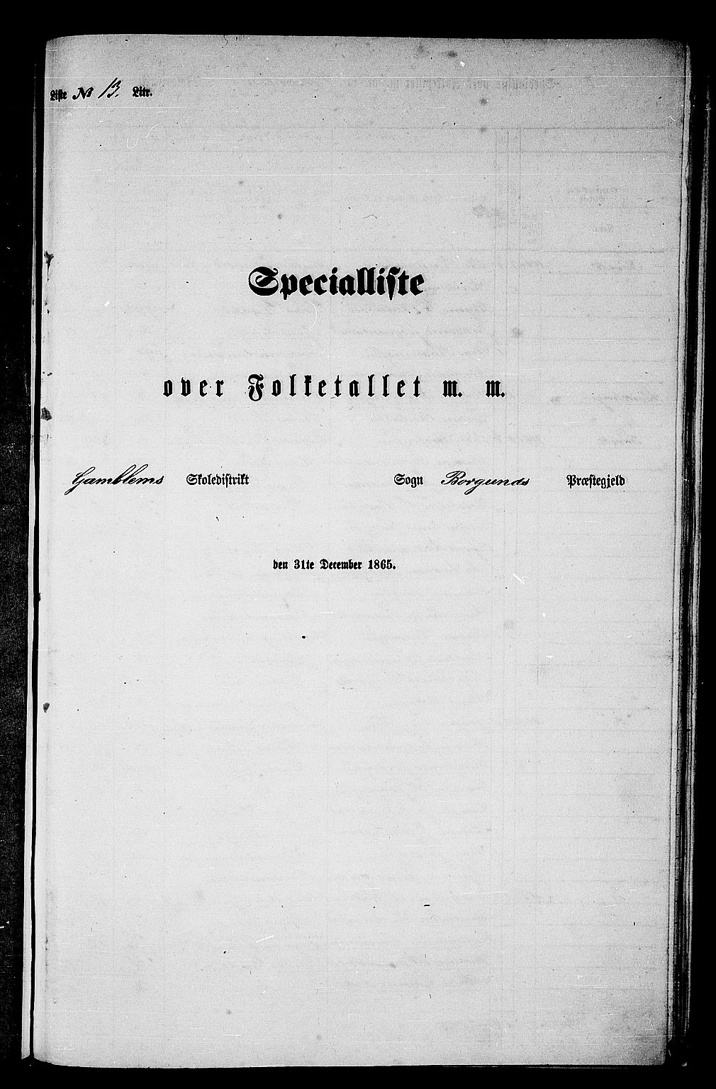 RA, 1865 census for Borgund, 1865, p. 229