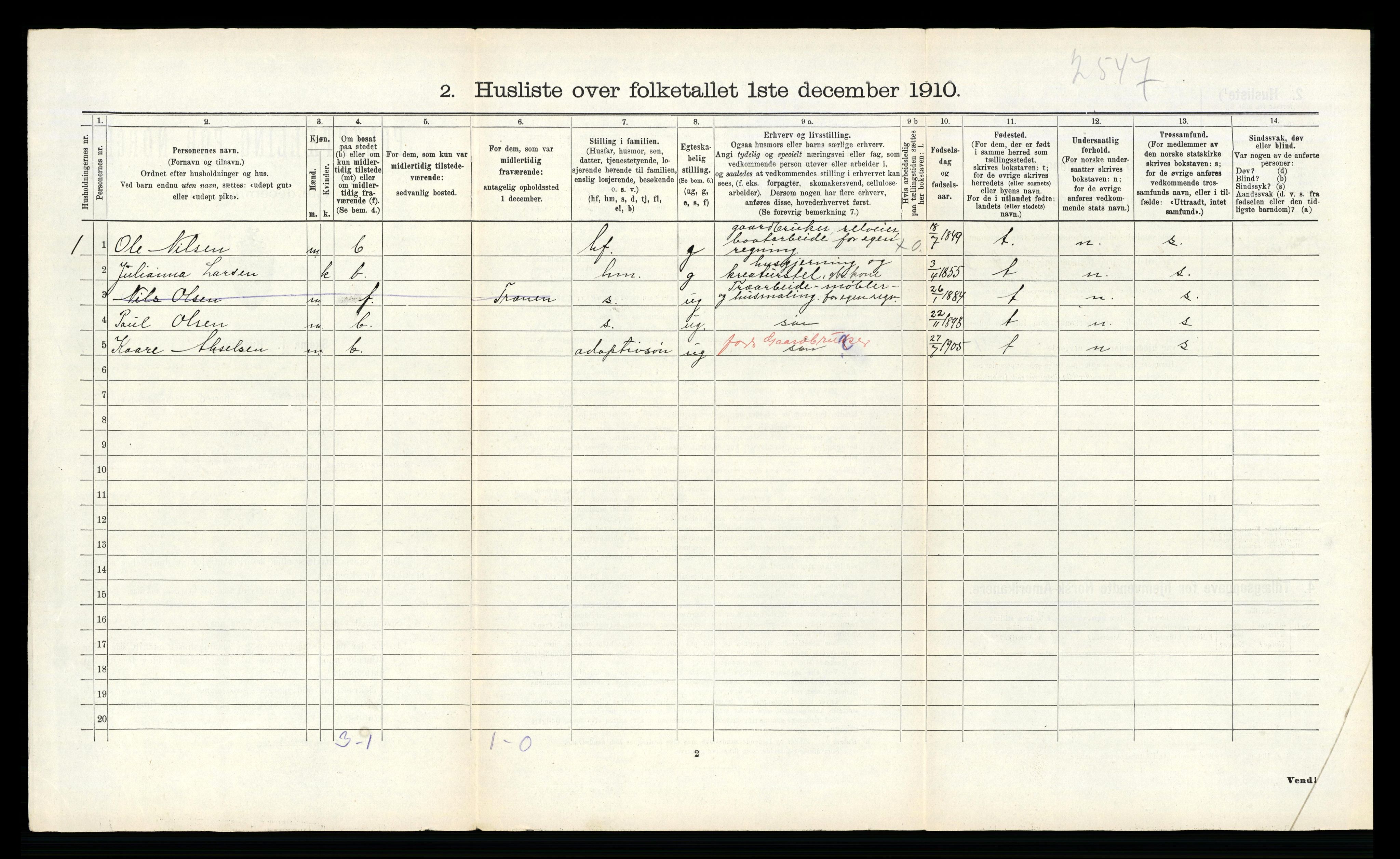 RA, 1910 census for Hemnes, 1910, p. 987