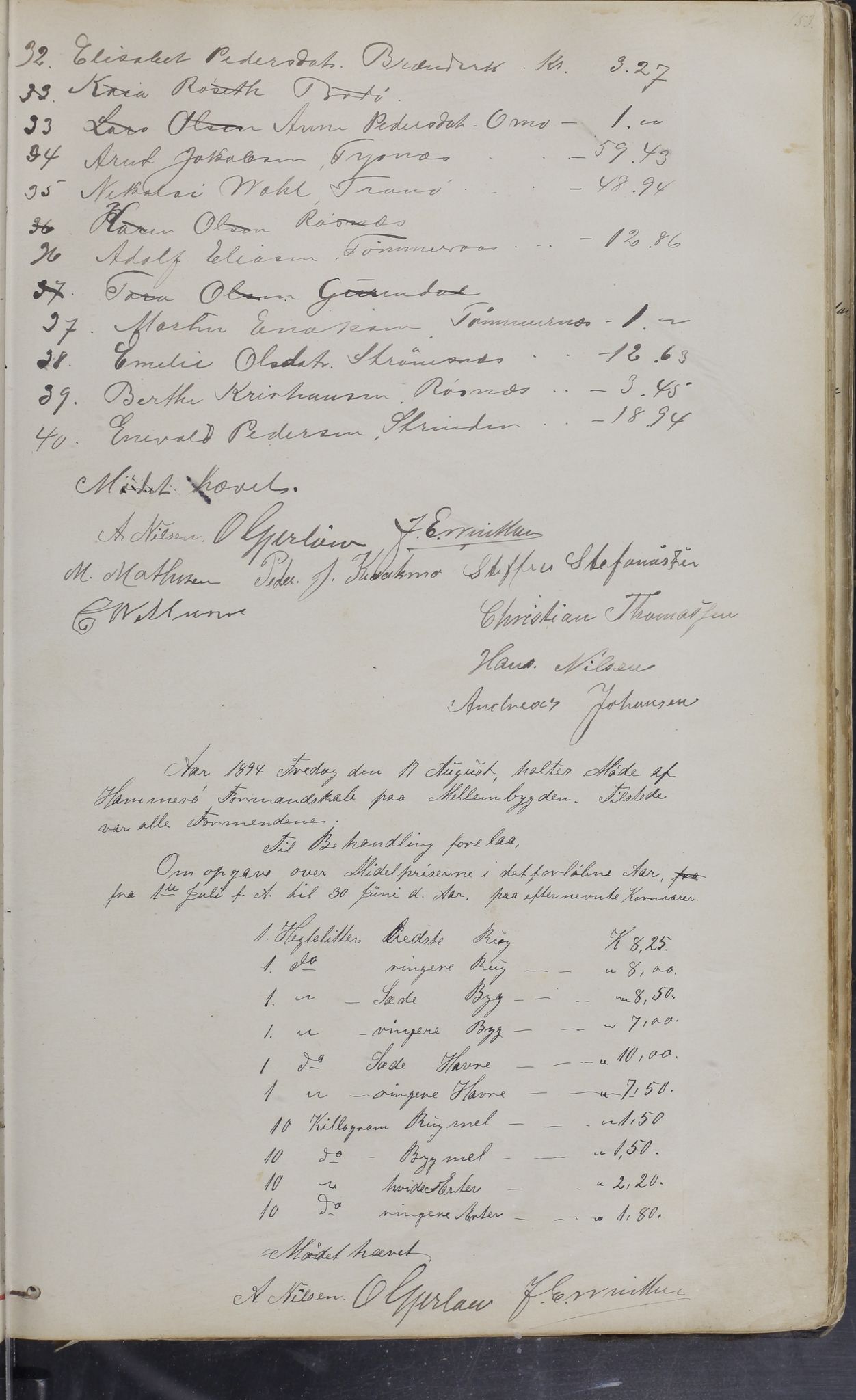 Hamarøy kommune. Formannskapet, AIN/K-18490.150/100/L0001: Møtebok, 1881-1901
