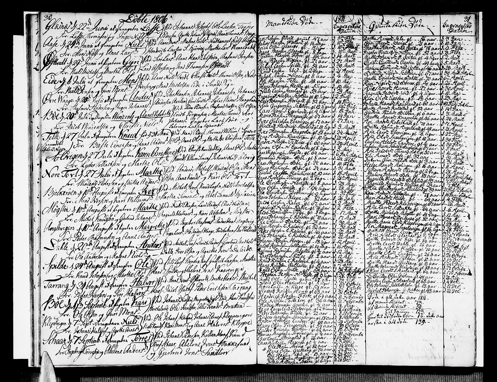 Sund sokneprestembete, SAB/A-99930: Parish register (official) no. A 10, 1804-1818, p. 30-31