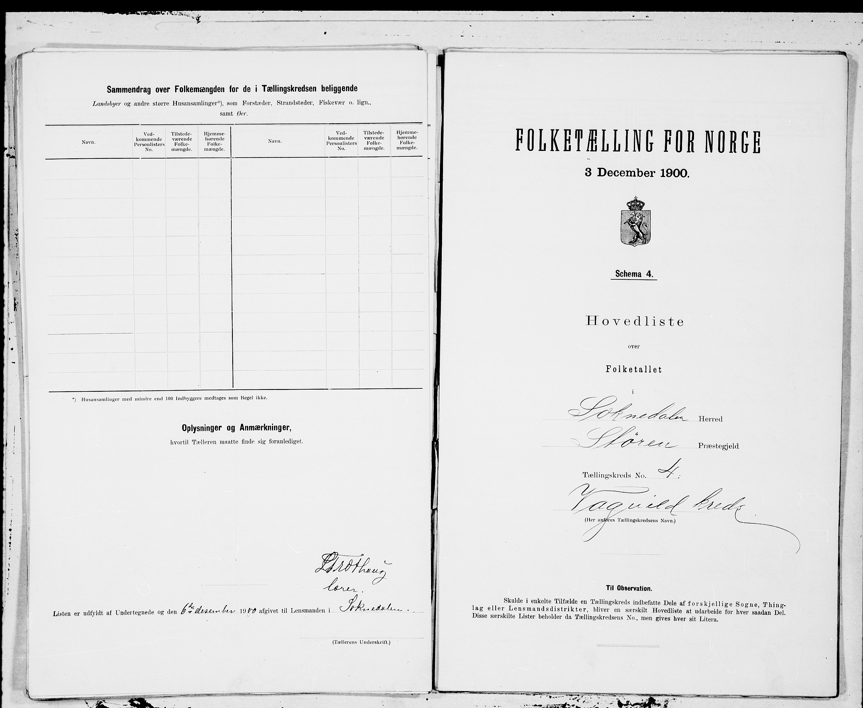 SAT, 1900 census for Soknedal, 1900, p. 8