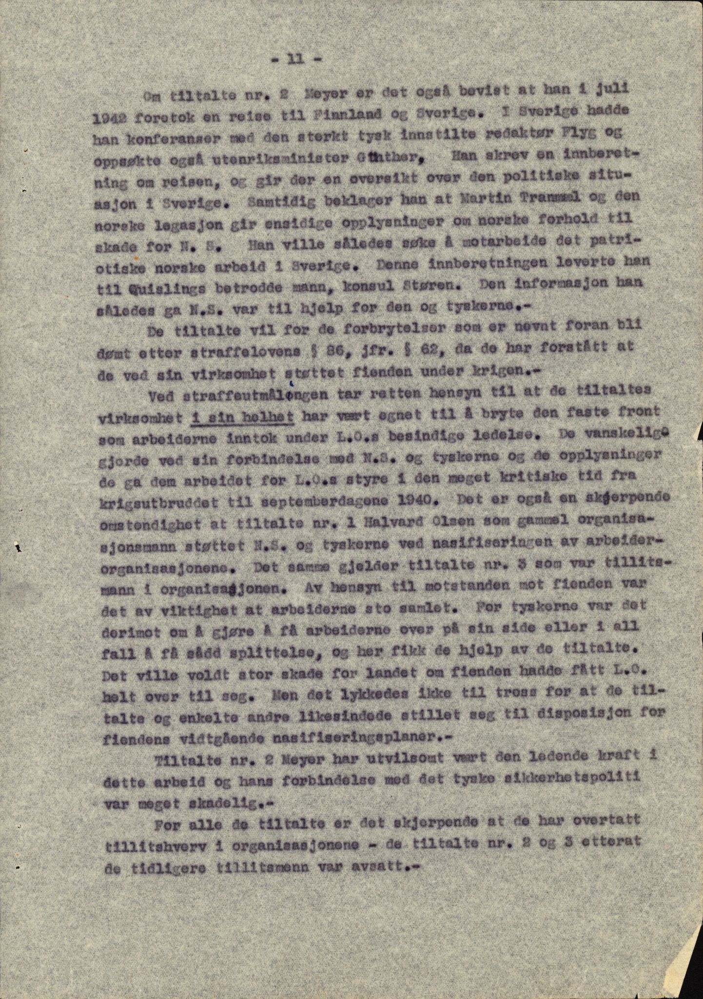 Landssvikarkivet, Oslo politikammer, RA/S-3138-01/D/Da/L1026/0002: Dommer, dnr. 4168 - 4170 / Dnr. 4169, 1945-1948, p. 27