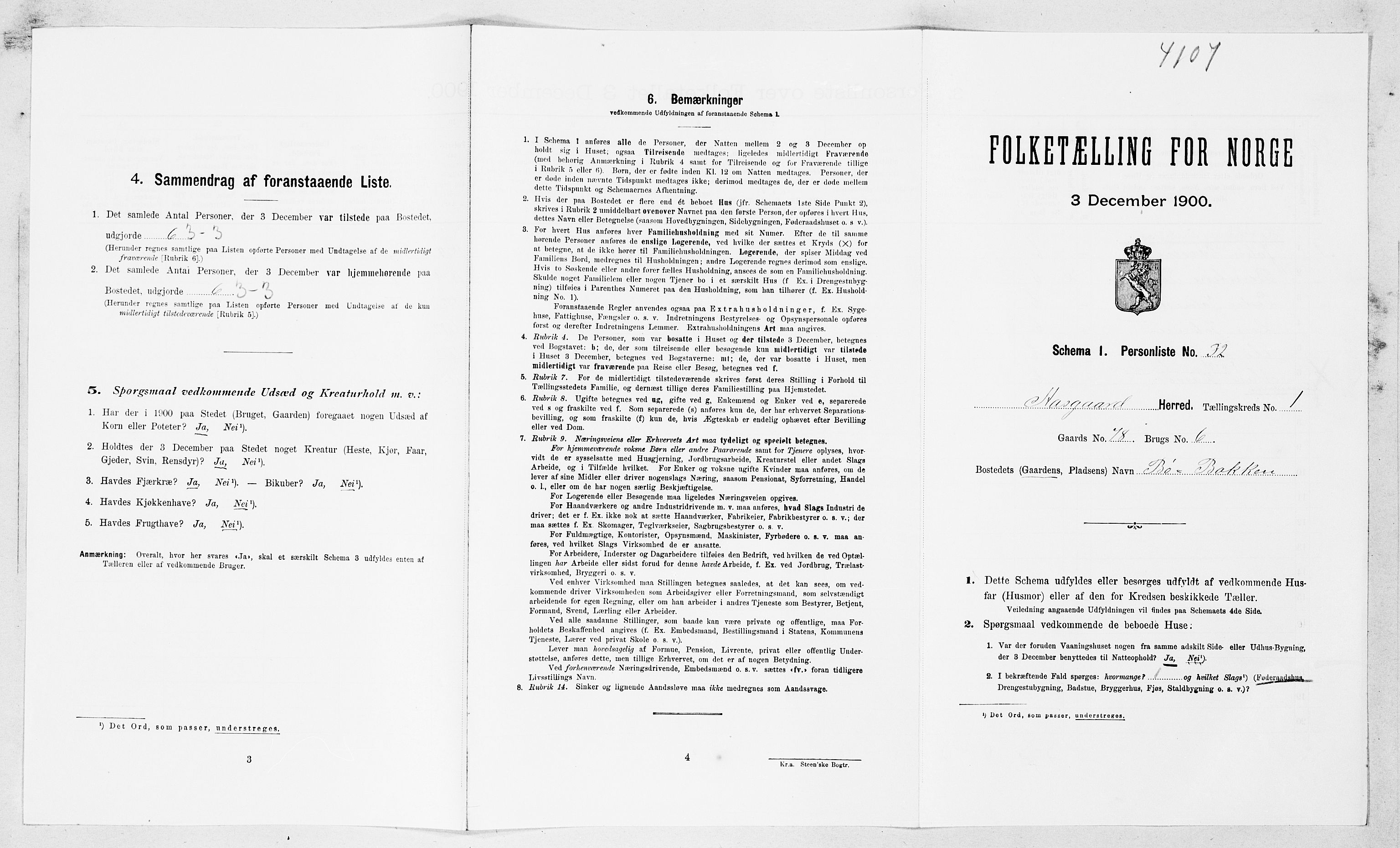 SAT, 1900 census for Åsskard, 1900, p. 76