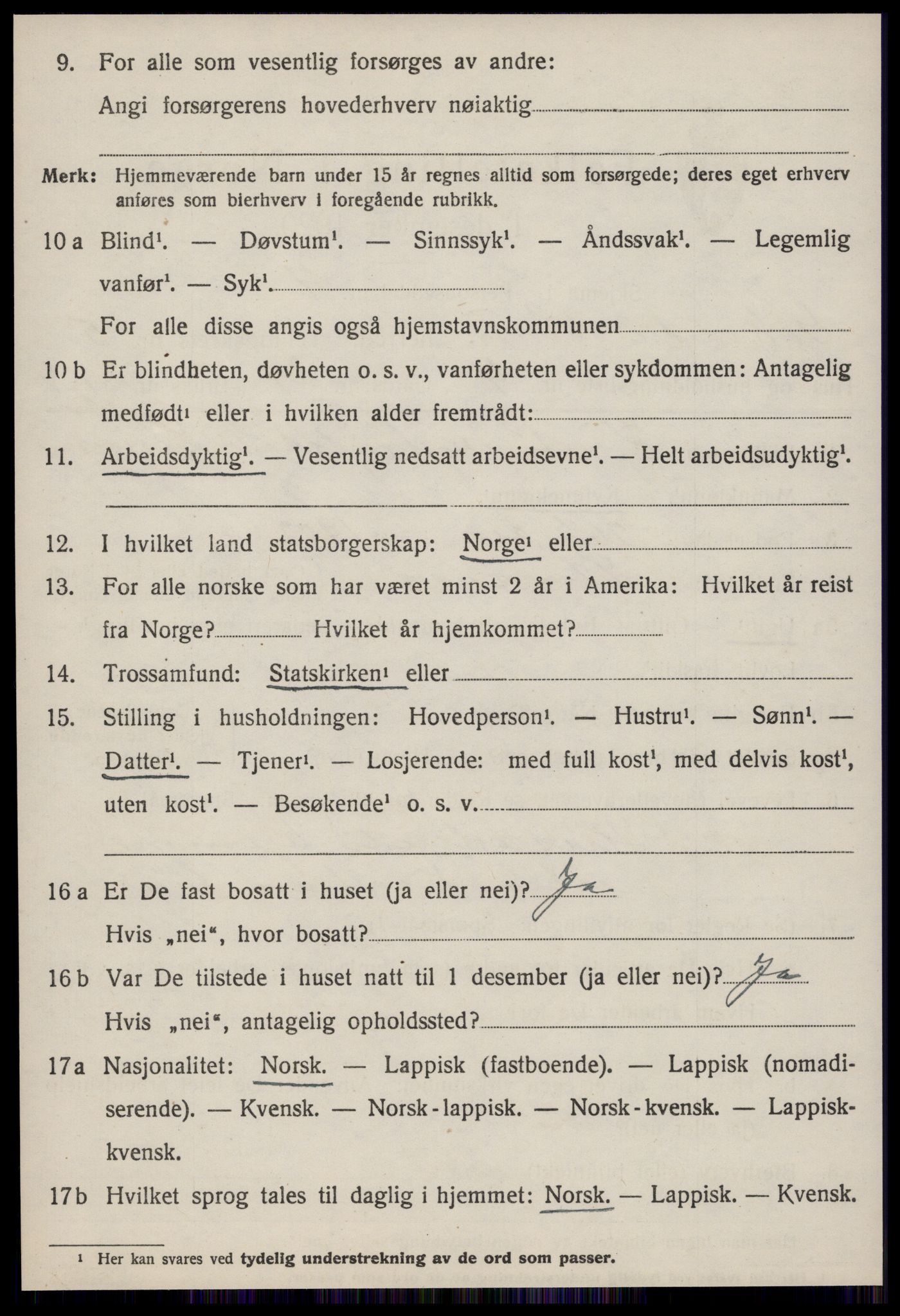 SAT, 1920 census for Soknedal, 1920, p. 2697