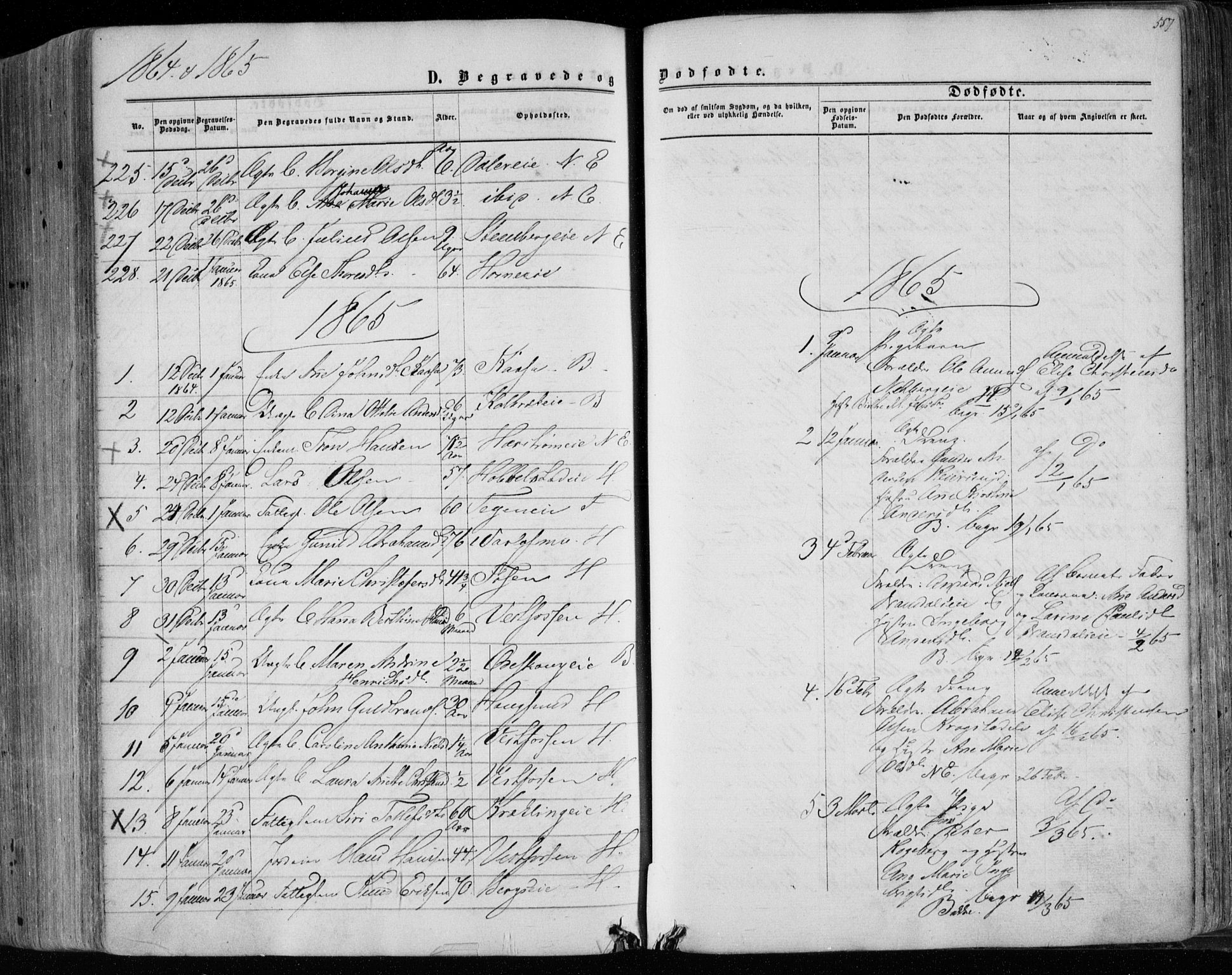 Eiker kirkebøker, AV/SAKO-A-4/F/Fa/L0016: Parish register (official) no. I 16, 1860-1868, p. 557