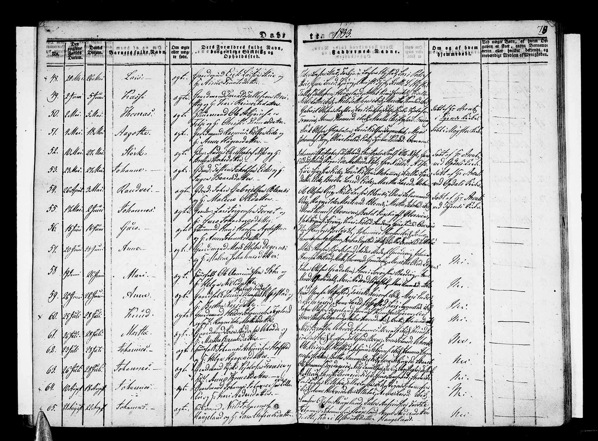 Stord sokneprestembete, SAB/A-78201/H/Haa: Parish register (official) no. A 6, 1826-1840, p. 78