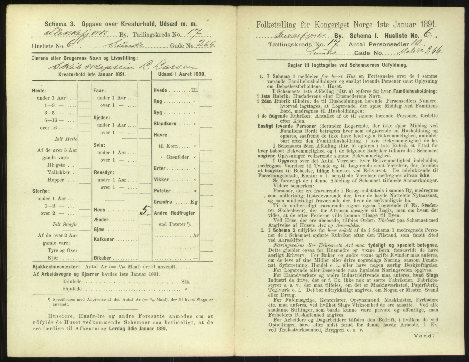 RA, 1891 census for 1004 Flekkefjord, 1891, p. 592