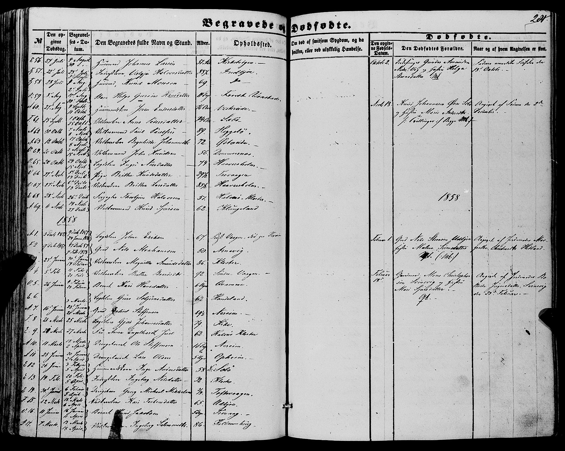 Fjelberg sokneprestembete, SAB/A-75201/H/Haa: Parish register (official) no. A 7, 1851-1867, p. 281