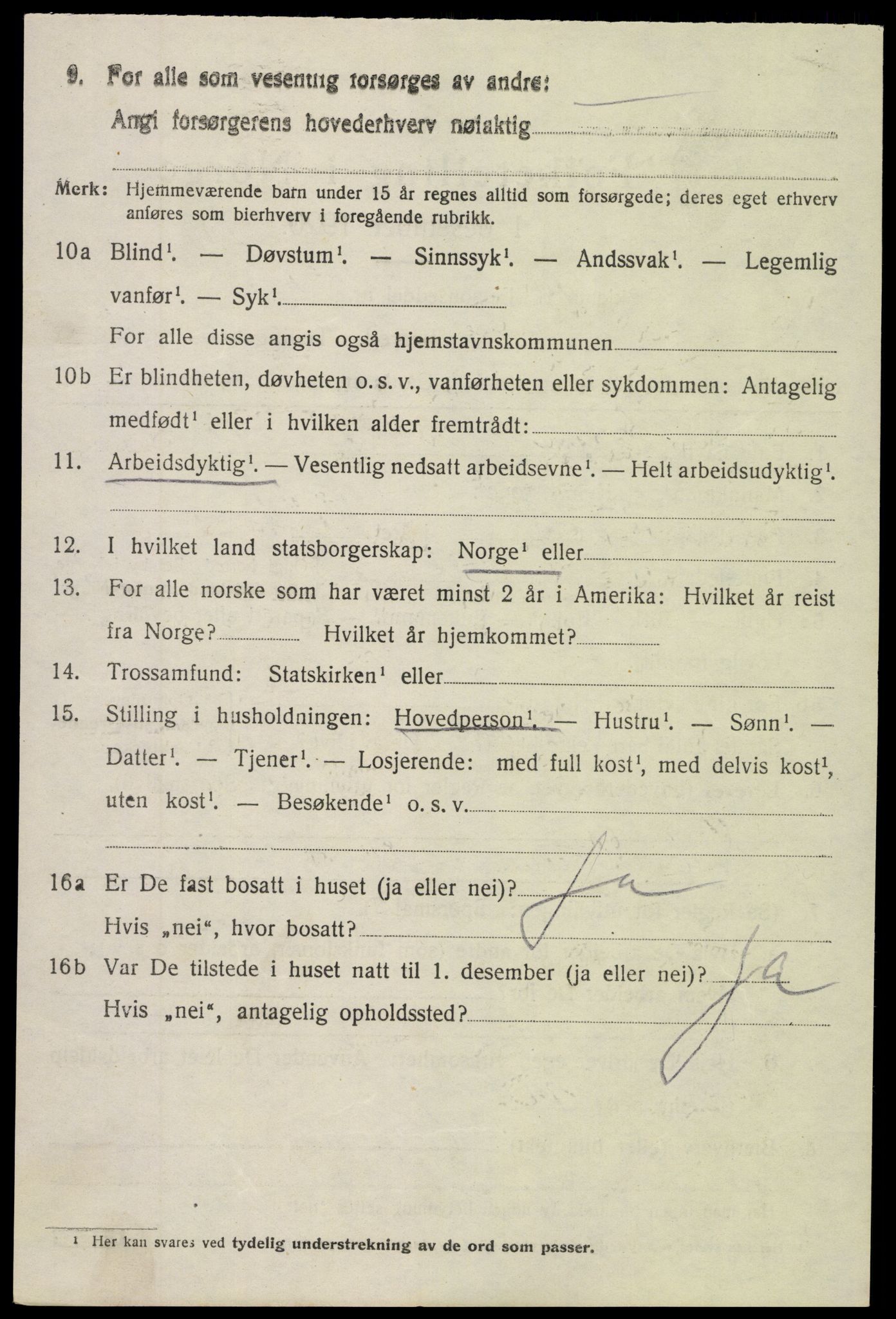 SAH, 1920 census for Nord-Aurdal, 1920, p. 2001