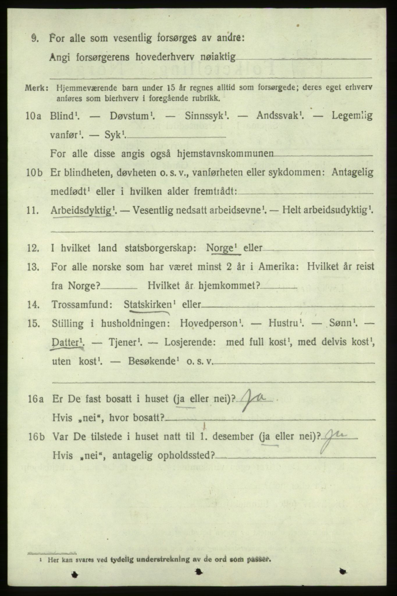 SAB, 1920 census for Skånevik, 1920, p. 2460