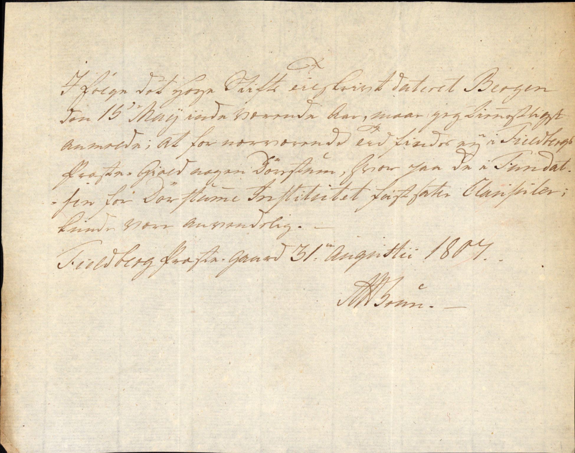 Stiftamtmannen i Bergen, SAB/A-100006/F/Fg/L0078/0003: Lnr. 2124.  / Døvstumme, 1807, p. 4