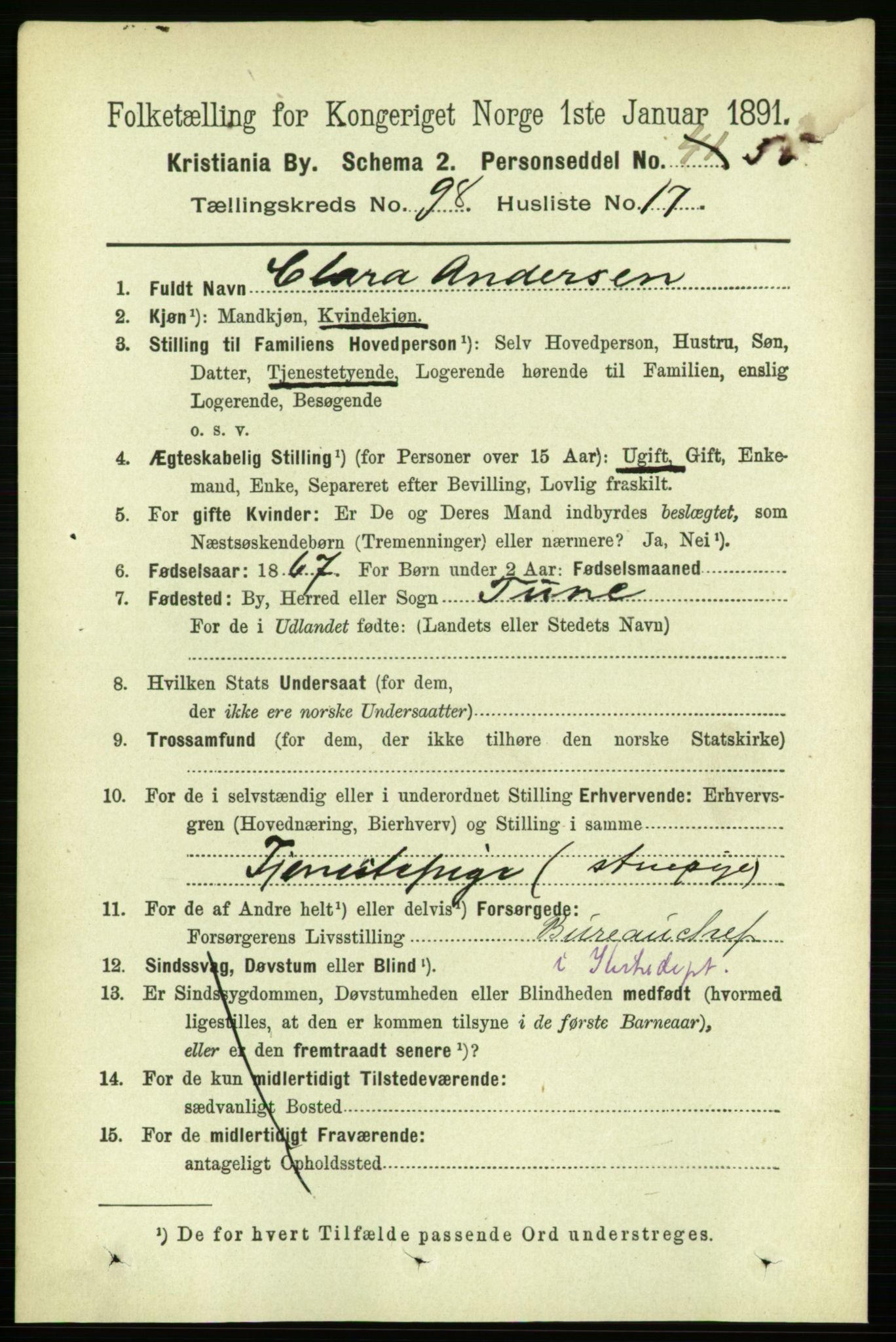 RA, 1891 census for 0301 Kristiania, 1891, p. 48231