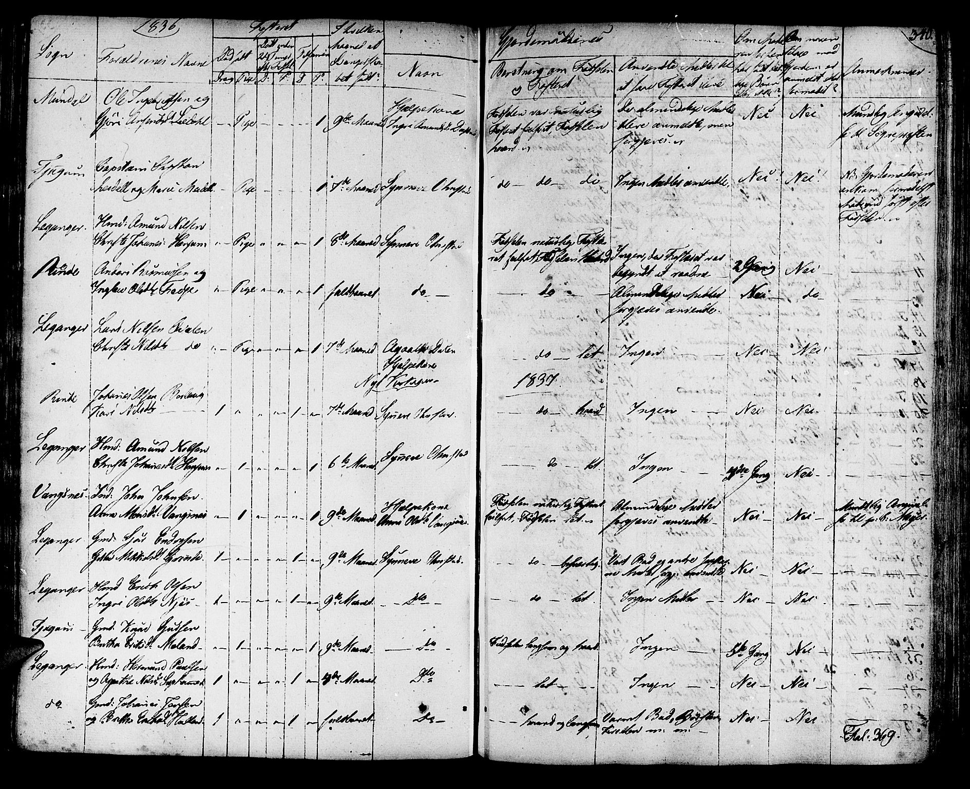 Leikanger sokneprestembete, SAB/A-81001: Parish register (official) no. A 6, 1810-1838, p. 340