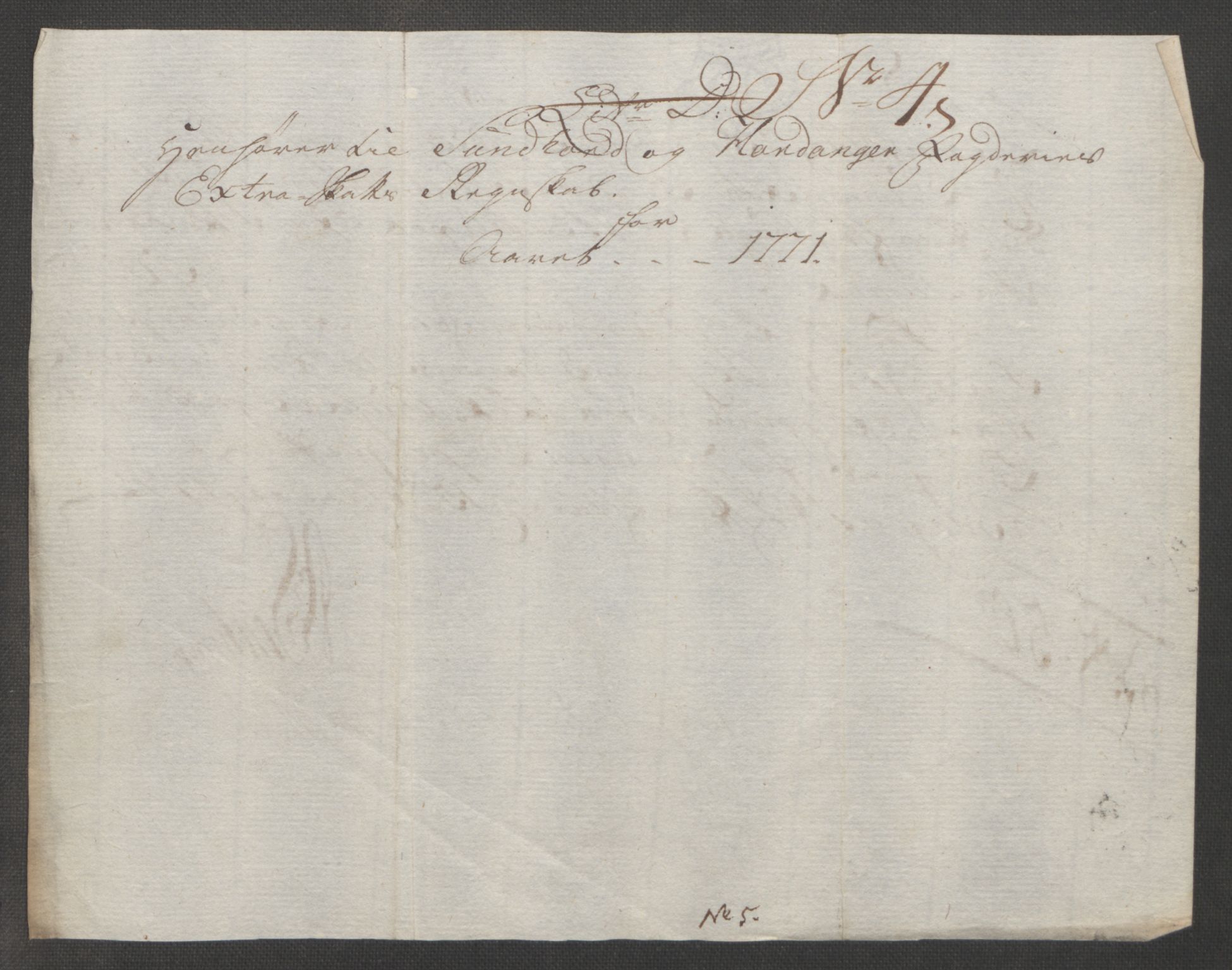 Rentekammeret inntil 1814, Reviderte regnskaper, Fogderegnskap, AV/RA-EA-4092/R48/L3136: Ekstraskatten Sunnhordland og Hardanger, 1762-1772, p. 256