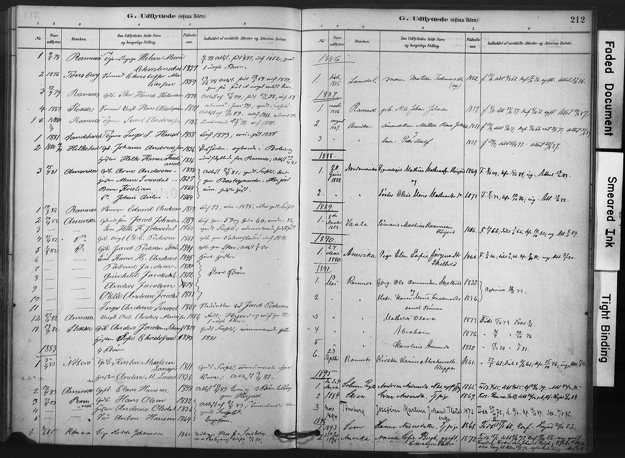 Andebu kirkebøker, AV/SAKO-A-336/F/Fa/L0009: Parish register (official) no. 9, 1878-1909, p. 212