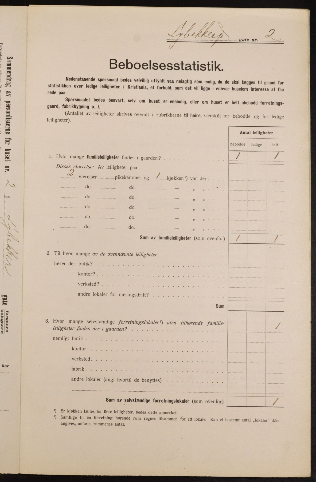 OBA, Municipal Census 1913 for Kristiania, 1913, p. 58219