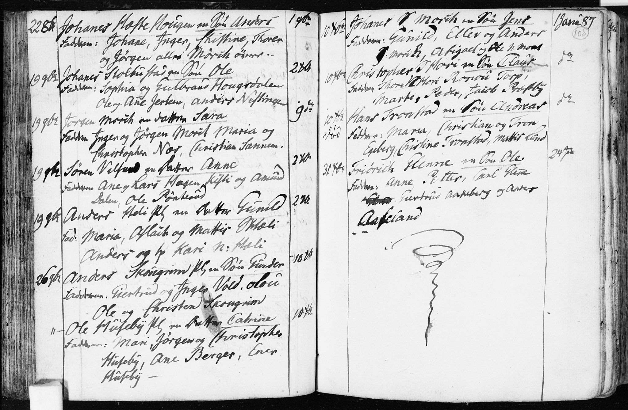 Spydeberg prestekontor Kirkebøker, AV/SAO-A-10924/F/Fa/L0003: Parish register (official) no. I 3, 1778-1814, p. 105