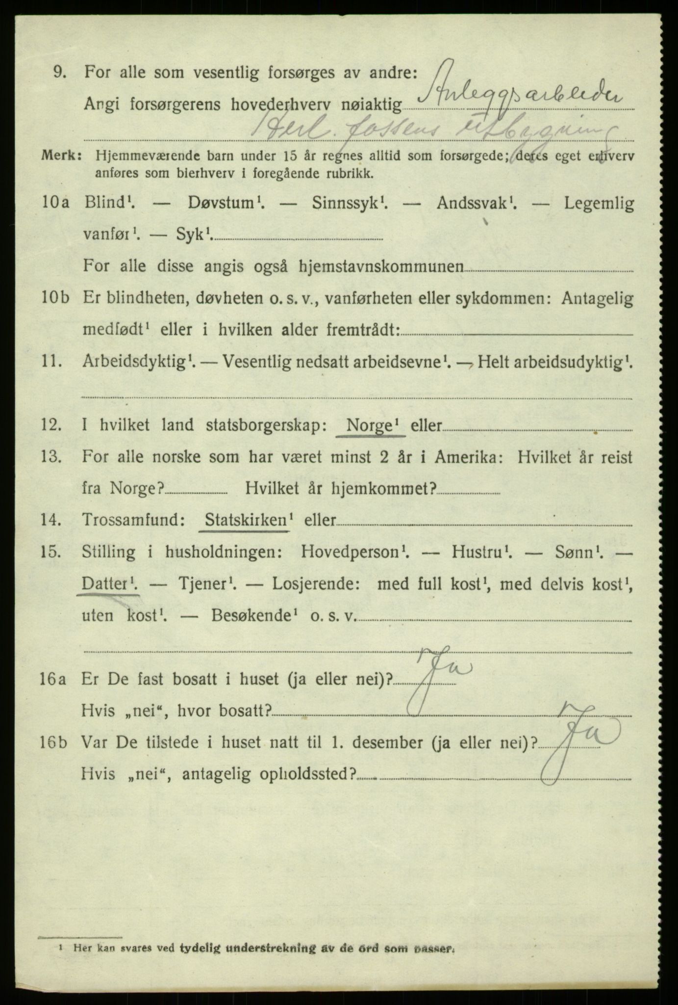 SAB, 1920 census for Hosanger, 1920, p. 4184