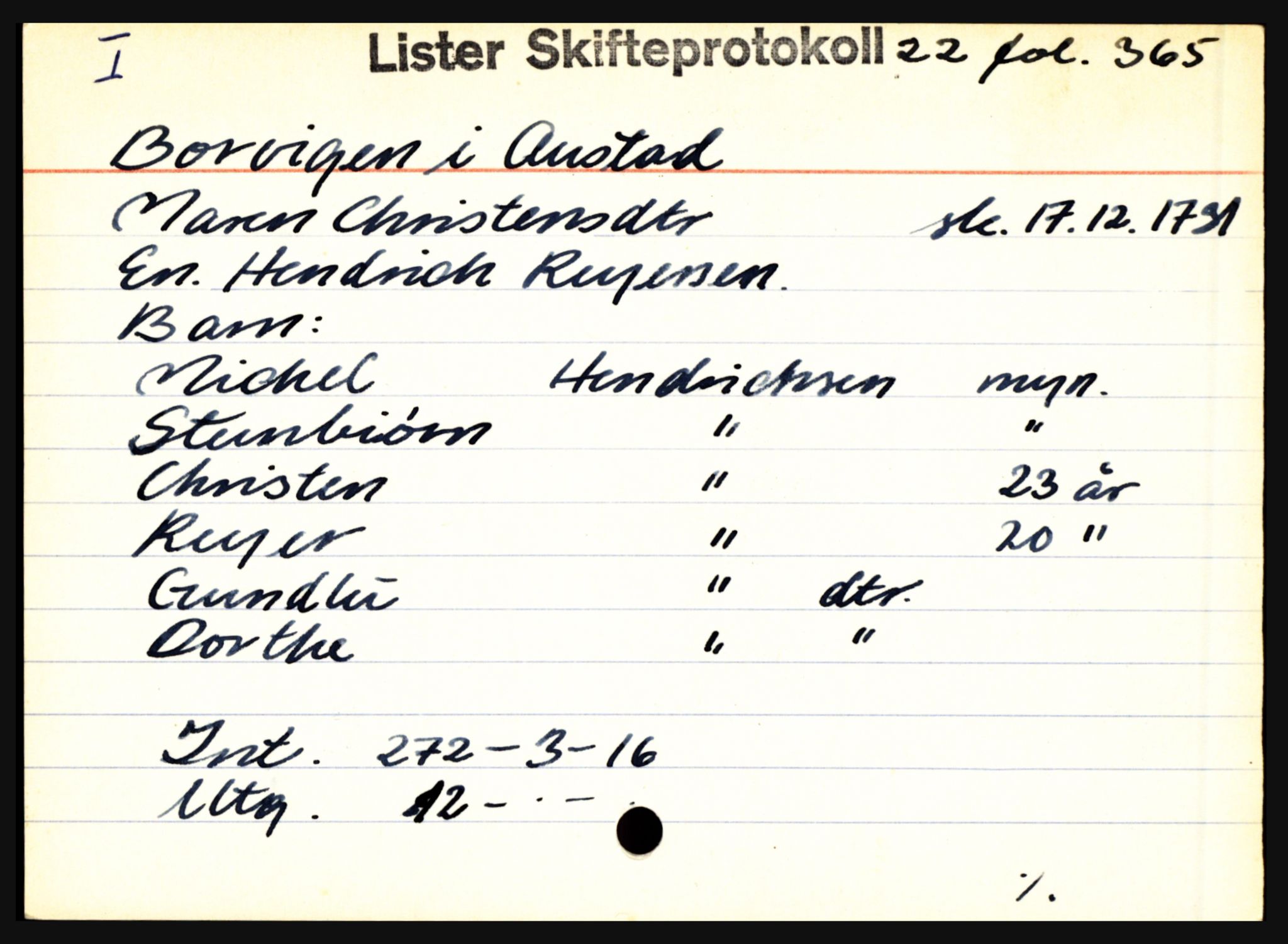 Lister sorenskriveri, AV/SAK-1221-0003/H, p. 3093