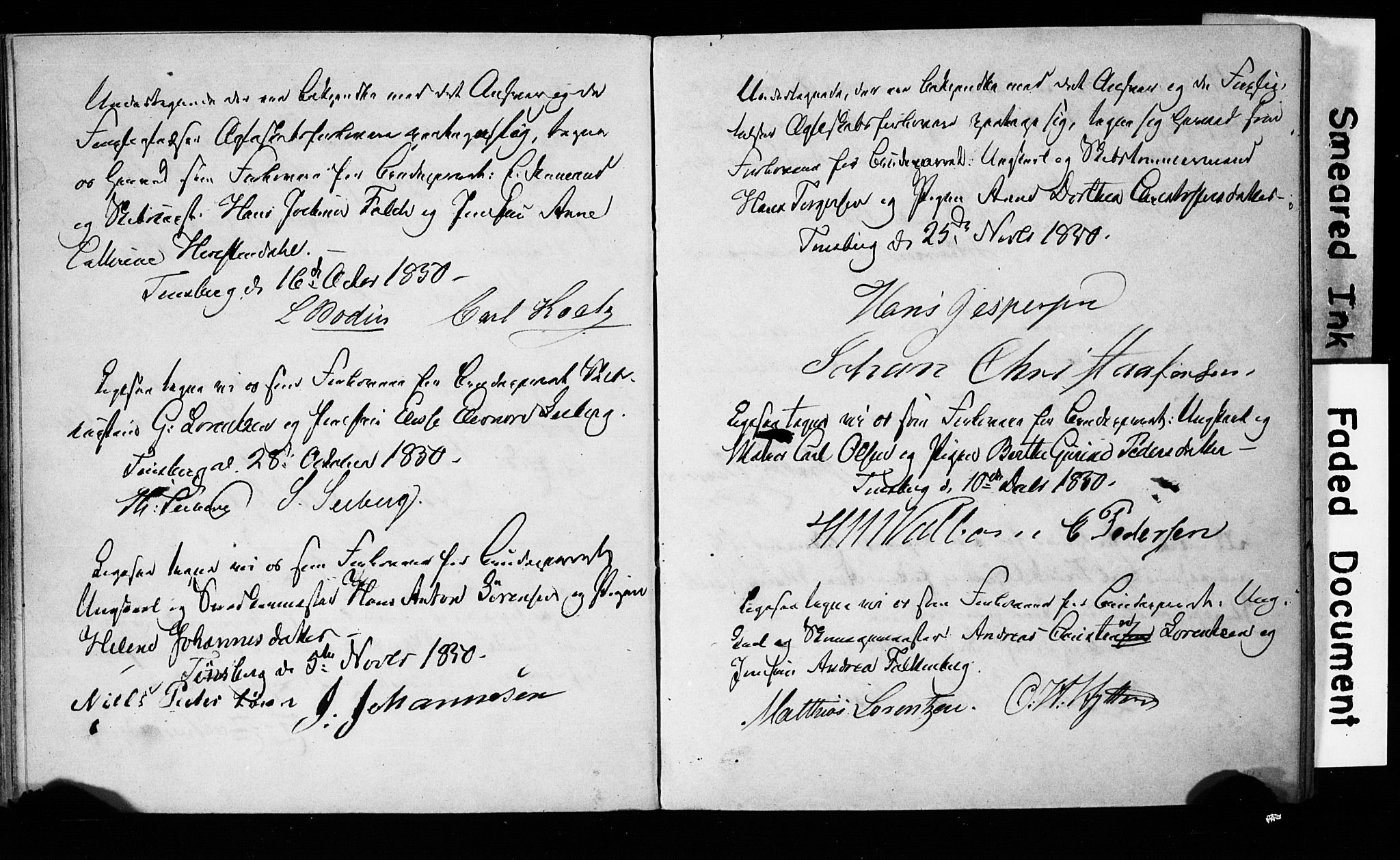 Tønsberg kirkebøker, AV/SAKO-A-330/H/Ha/L0001: Banns register no. 1, 1849-1856