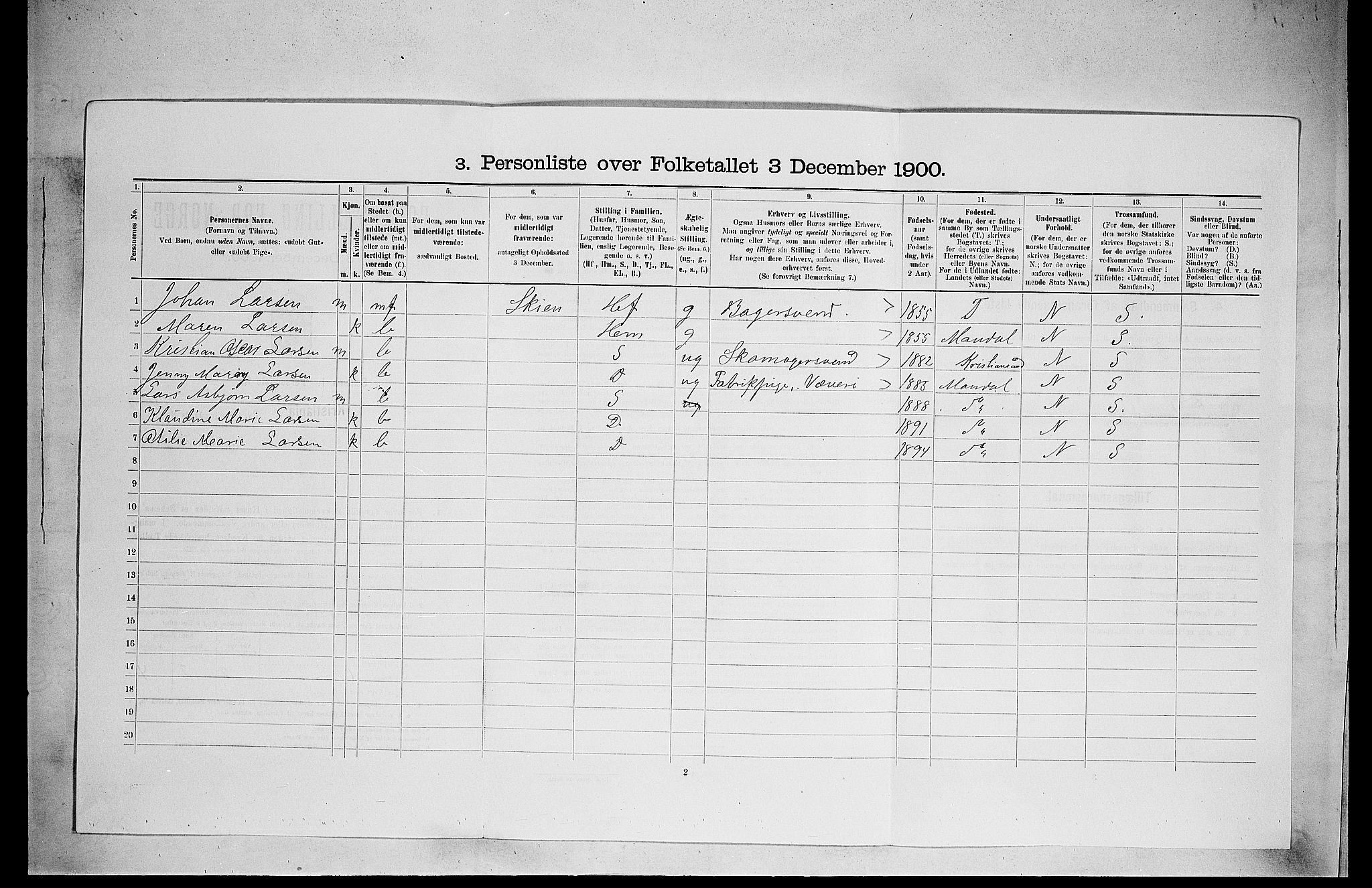 SAO, 1900 census for Kristiania, 1900, p. 28084