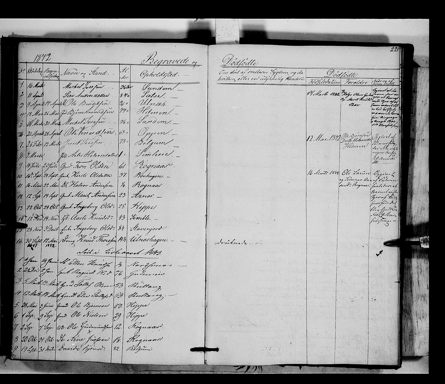 Nord-Aurdal prestekontor, SAH/PREST-132/H/Ha/Haa/L0006: Parish register (official) no. 6, 1842-1863, p. 221