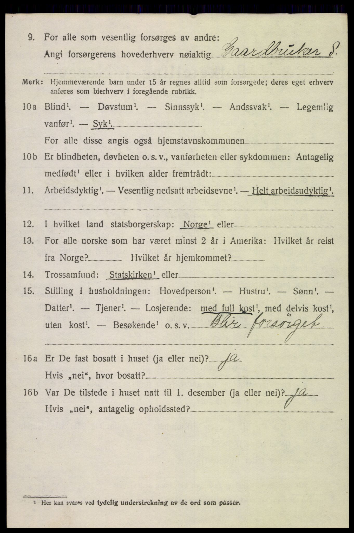 SAK, 1920 census for Greipstad, 1920, p. 1509