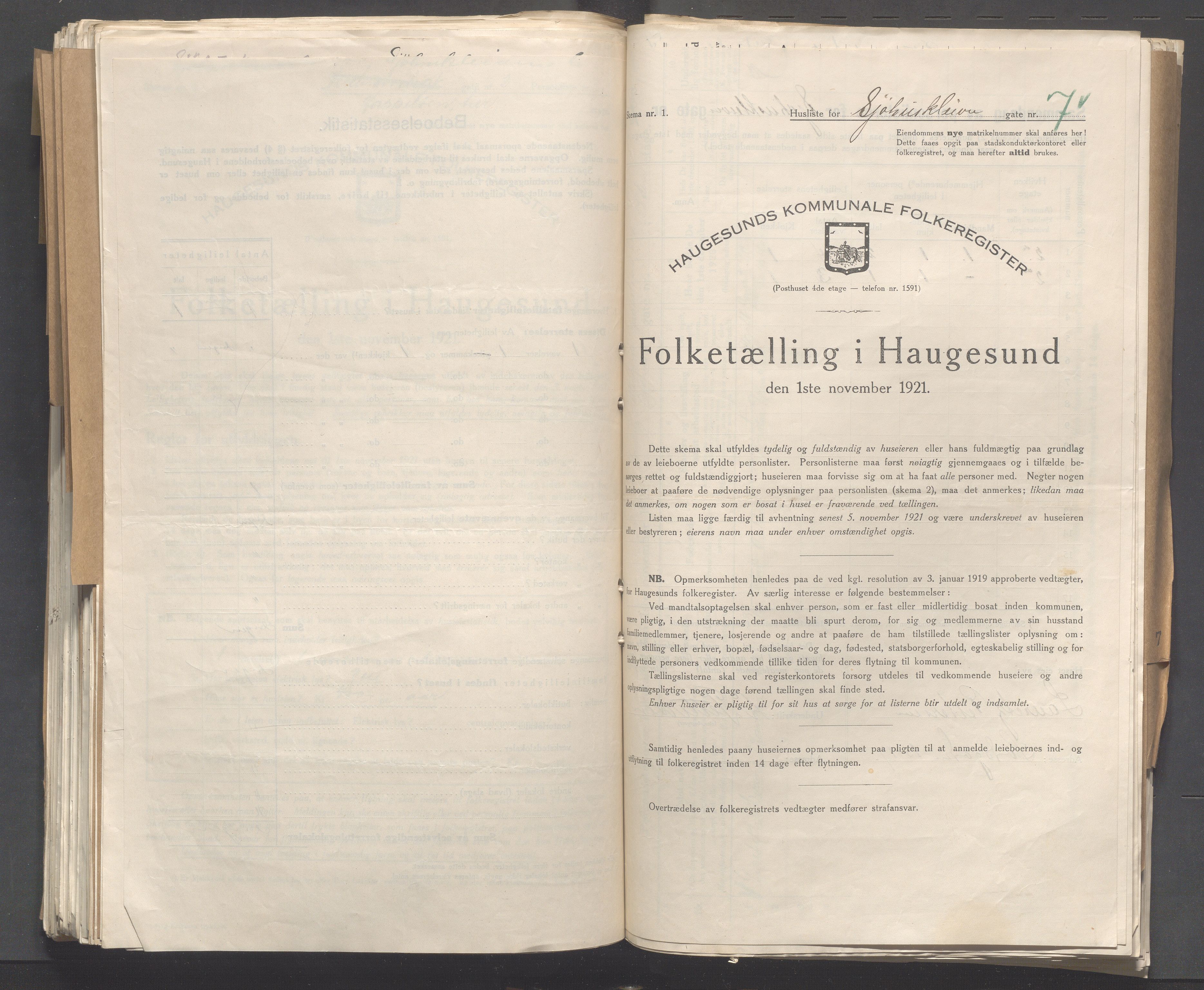 IKAR, Local census 1.11.1921 for Haugesund, 1921, p. 6559