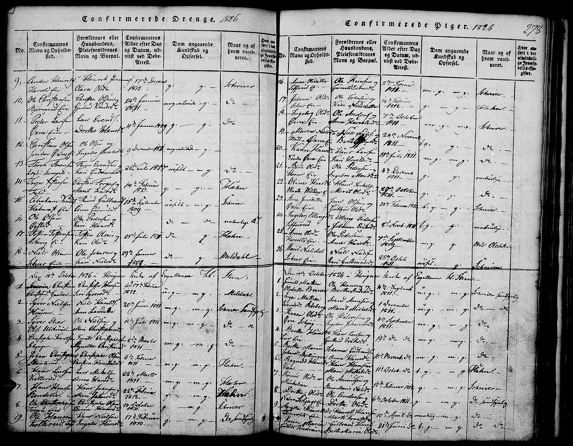 Land prestekontor, AV/SAH-PREST-120/H/Ha/Hab/L0001: Parish register (copy) no. 1, 1814-1833, p. 278