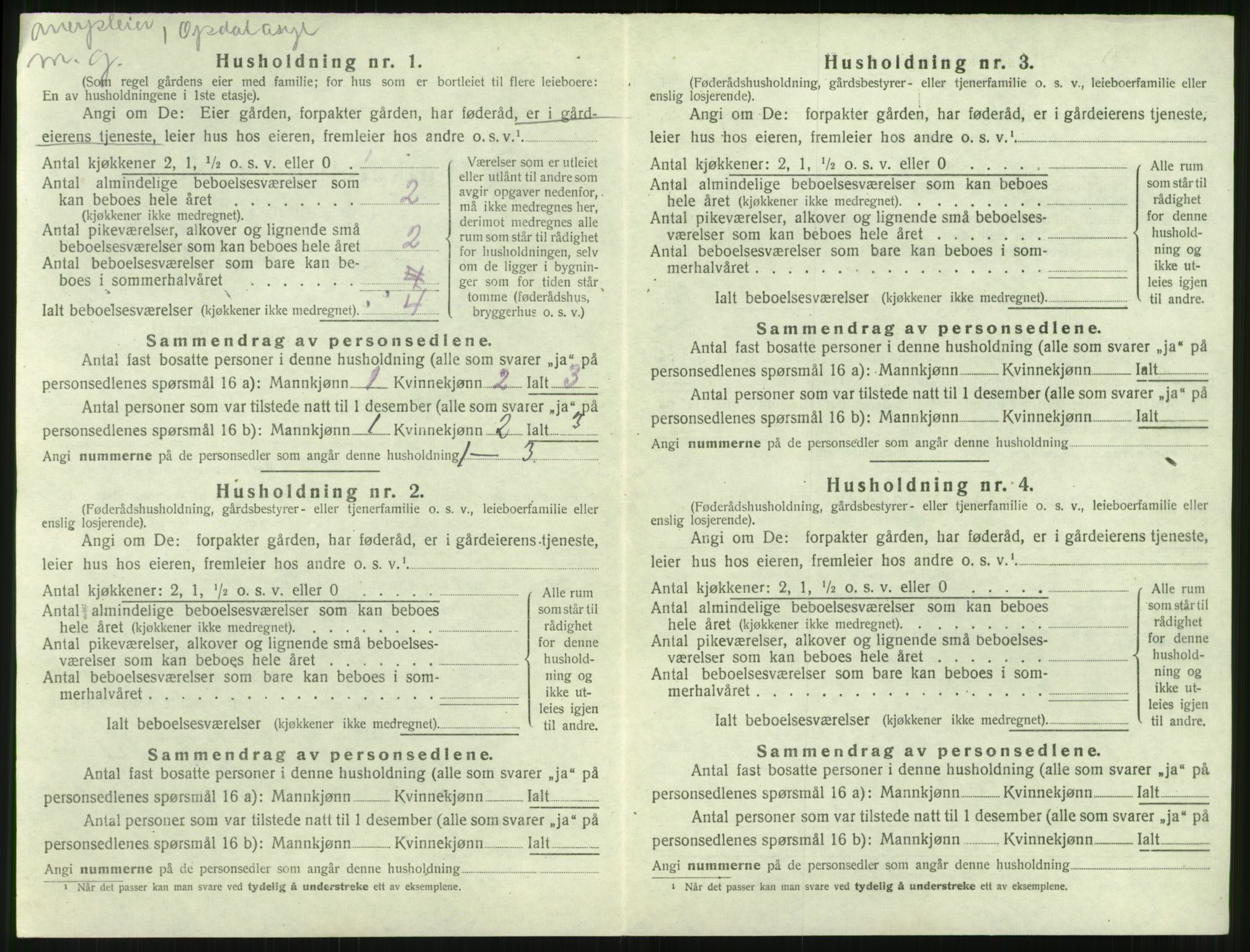 SAT, 1920 census for Bolsøy, 1920, p. 898