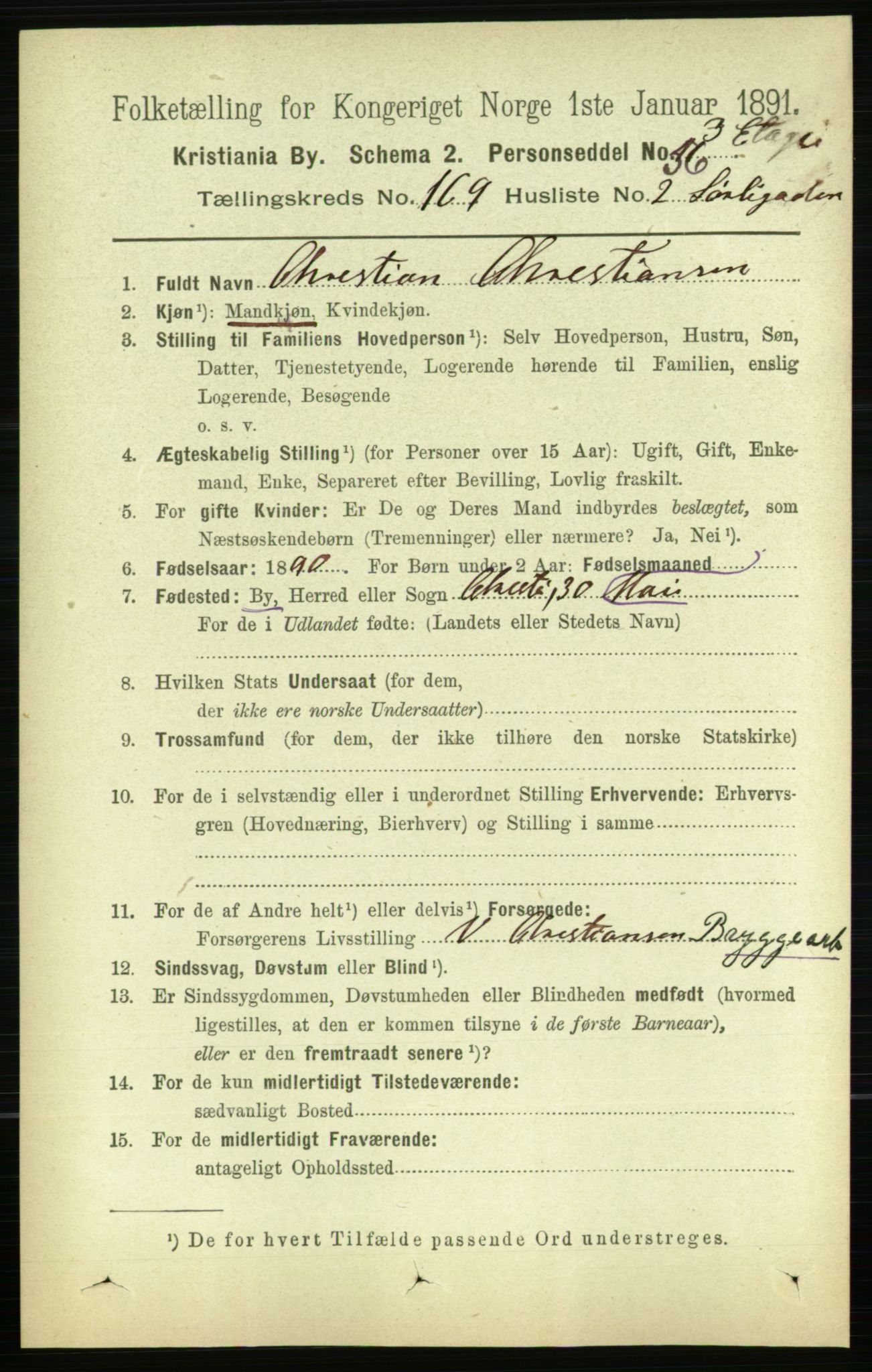 RA, 1891 census for 0301 Kristiania, 1891, p. 98987