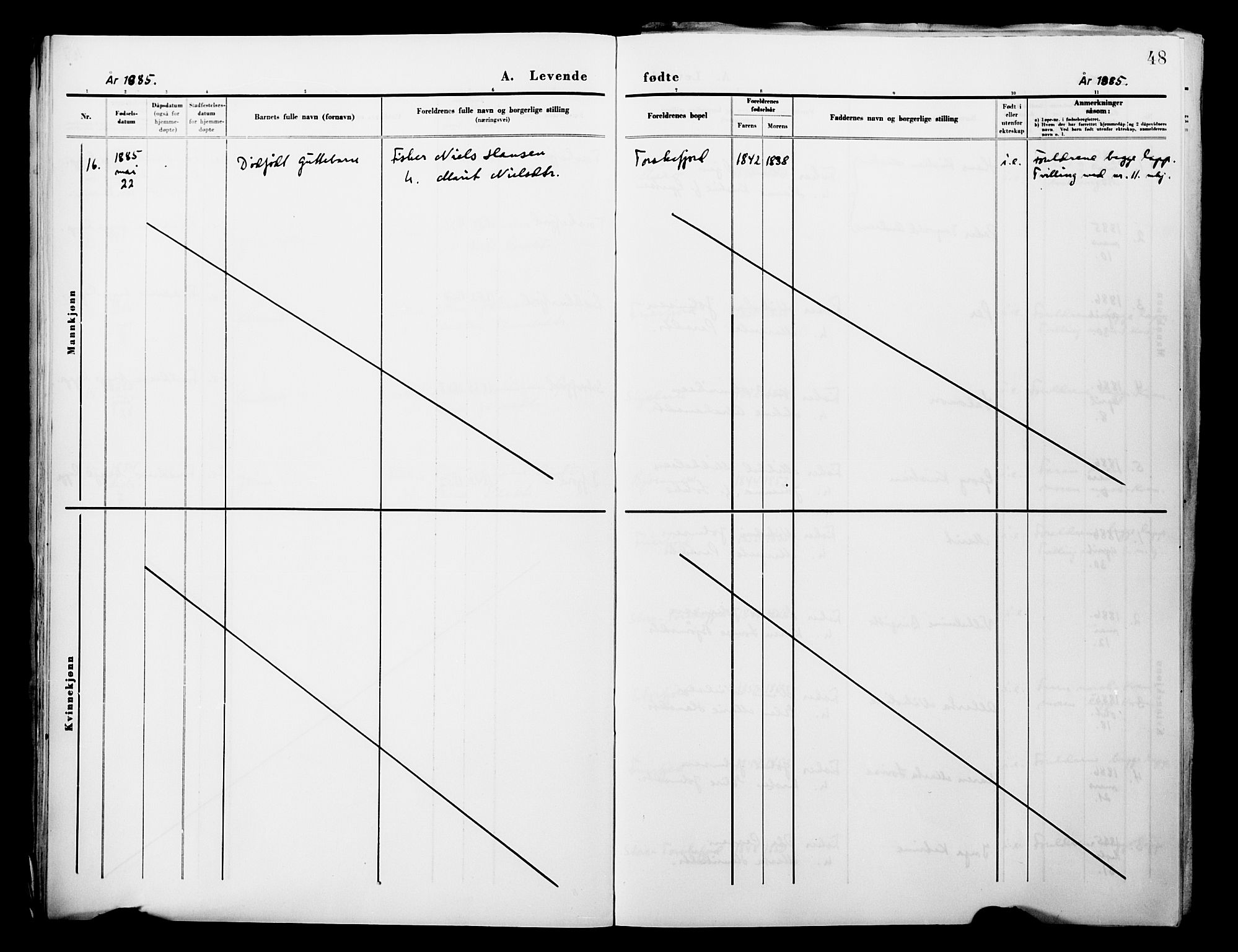 Lebesby sokneprestkontor, AV/SATØ-S-1353/H/Ha/L0004kirke: Parish register (official) no. 4, 1870-1902, p. 48