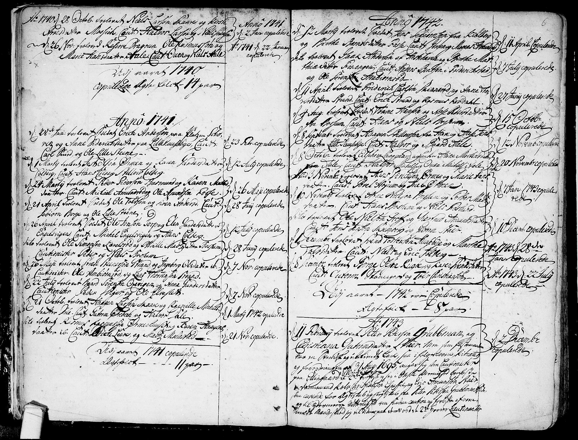 Onsøy prestekontor Kirkebøker, SAO/A-10914/F/Fa/L0001: Parish register (official) no. I 1, 1733-1814, p. 6
