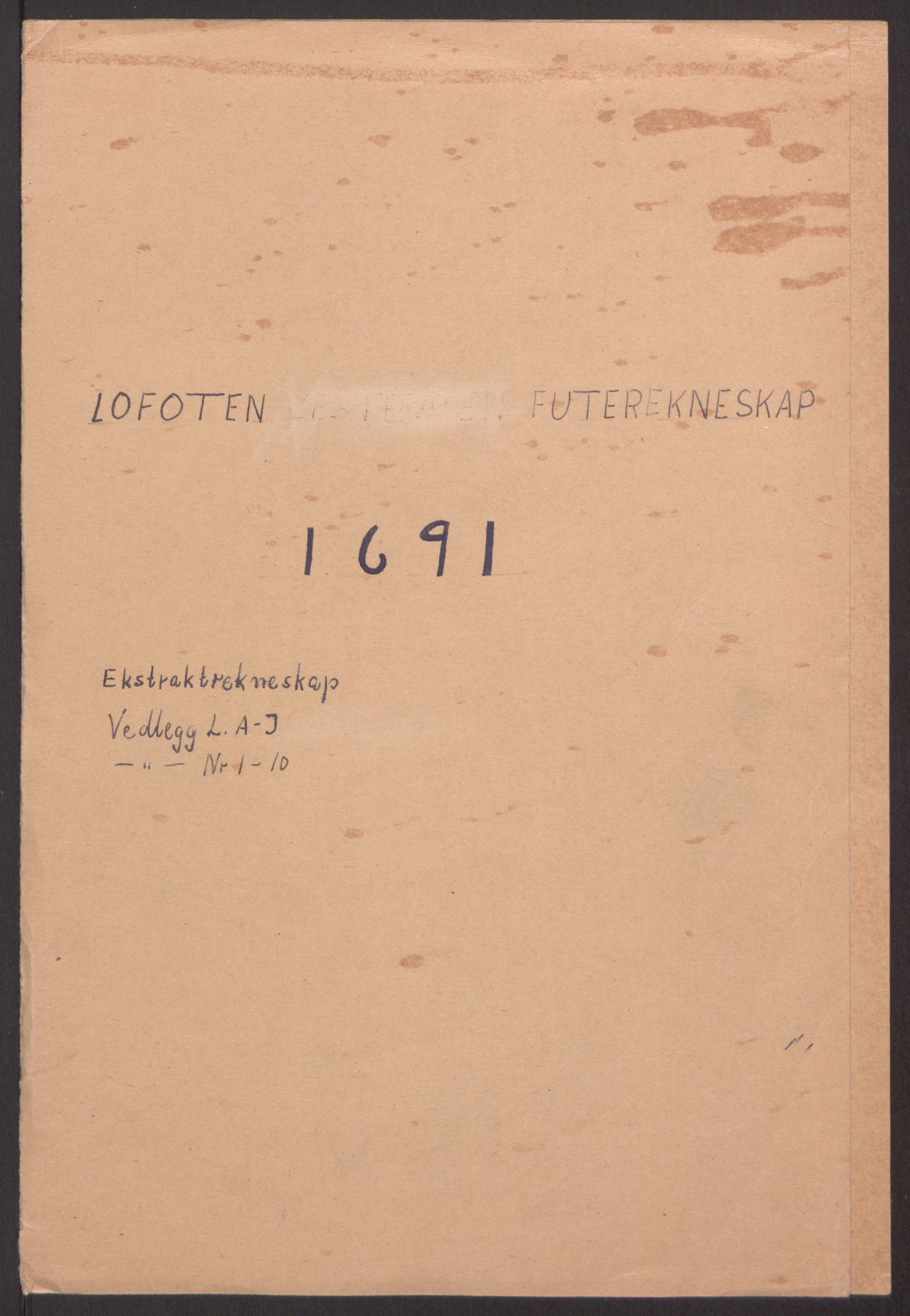 Rentekammeret inntil 1814, Reviderte regnskaper, Fogderegnskap, RA/EA-4092/R67/L4675: Fogderegnskap Vesterålen, Andenes og Lofoten, 1691-1693, p. 2