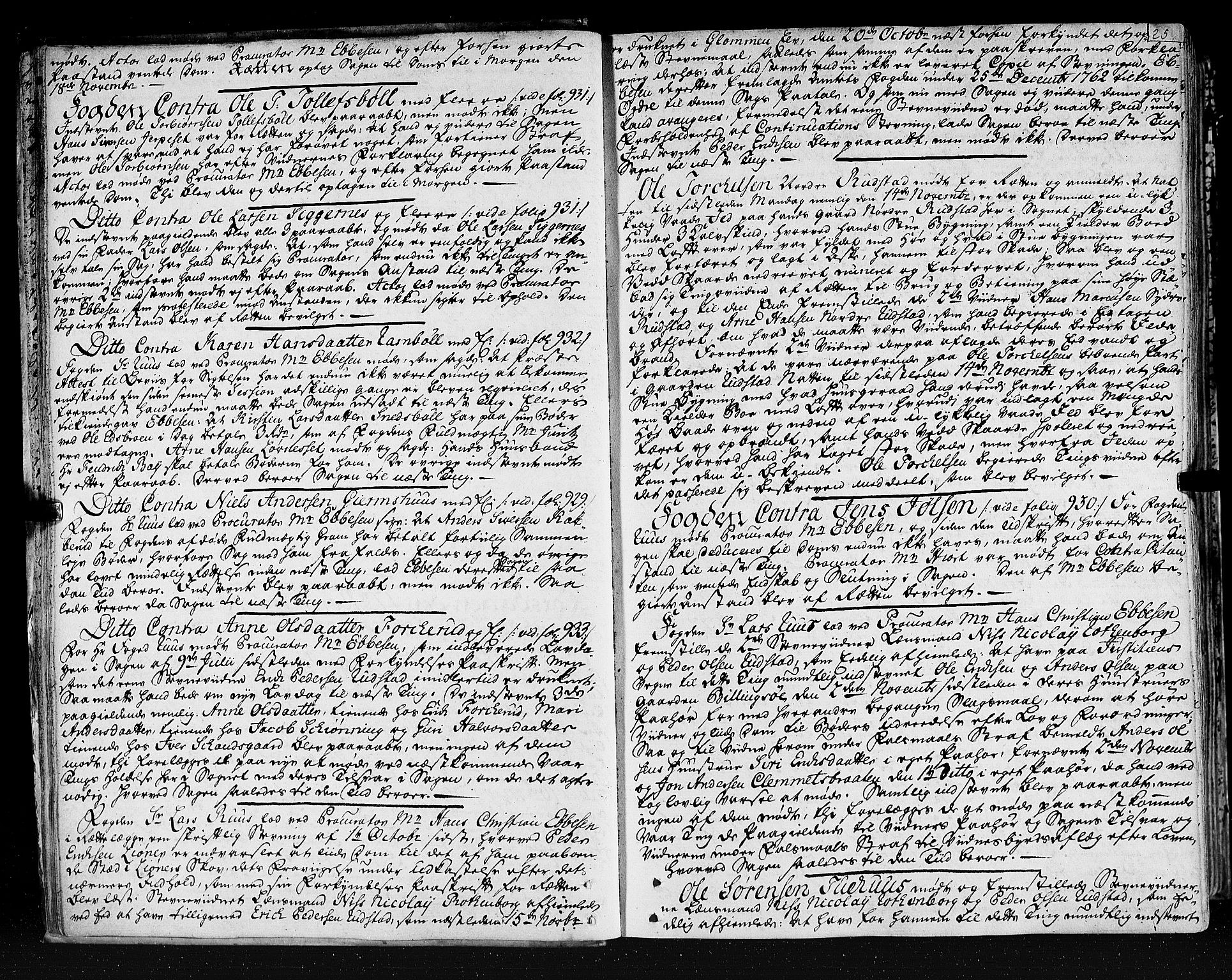 Solør og Østerdalen sorenskriveri, AV/SAH-TING-024/G/Gb/L0070: Tingbok, 1763-1766, p. 24b-25a