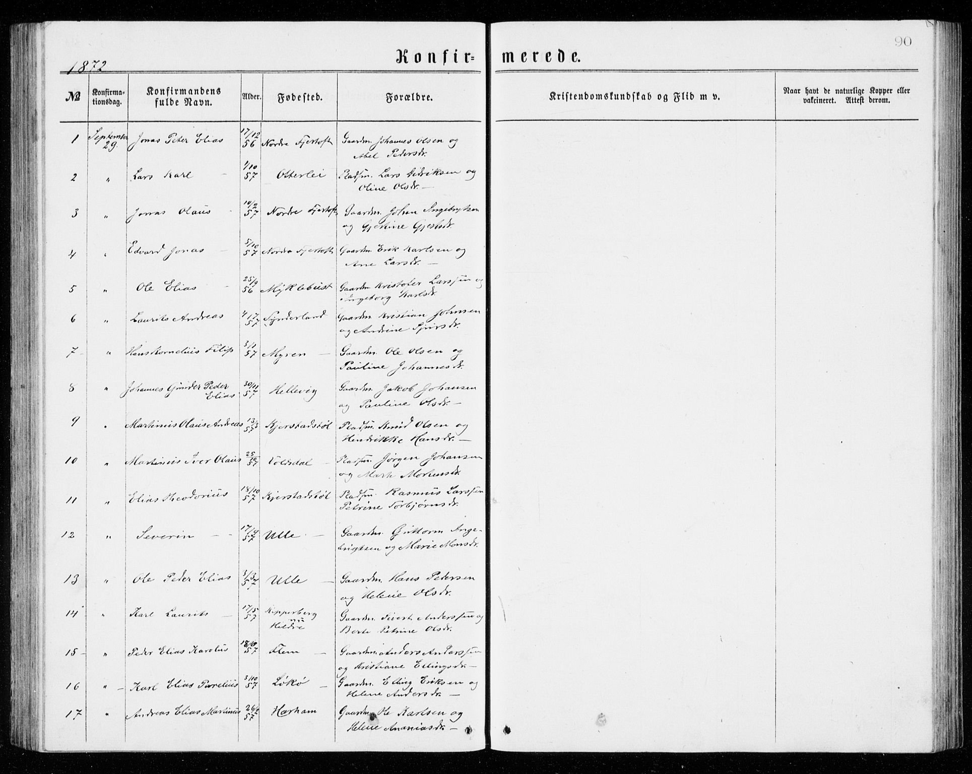 Ministerialprotokoller, klokkerbøker og fødselsregistre - Møre og Romsdal, AV/SAT-A-1454/536/L0509: Parish register (copy) no. 536C04, 1871-1881, p. 90