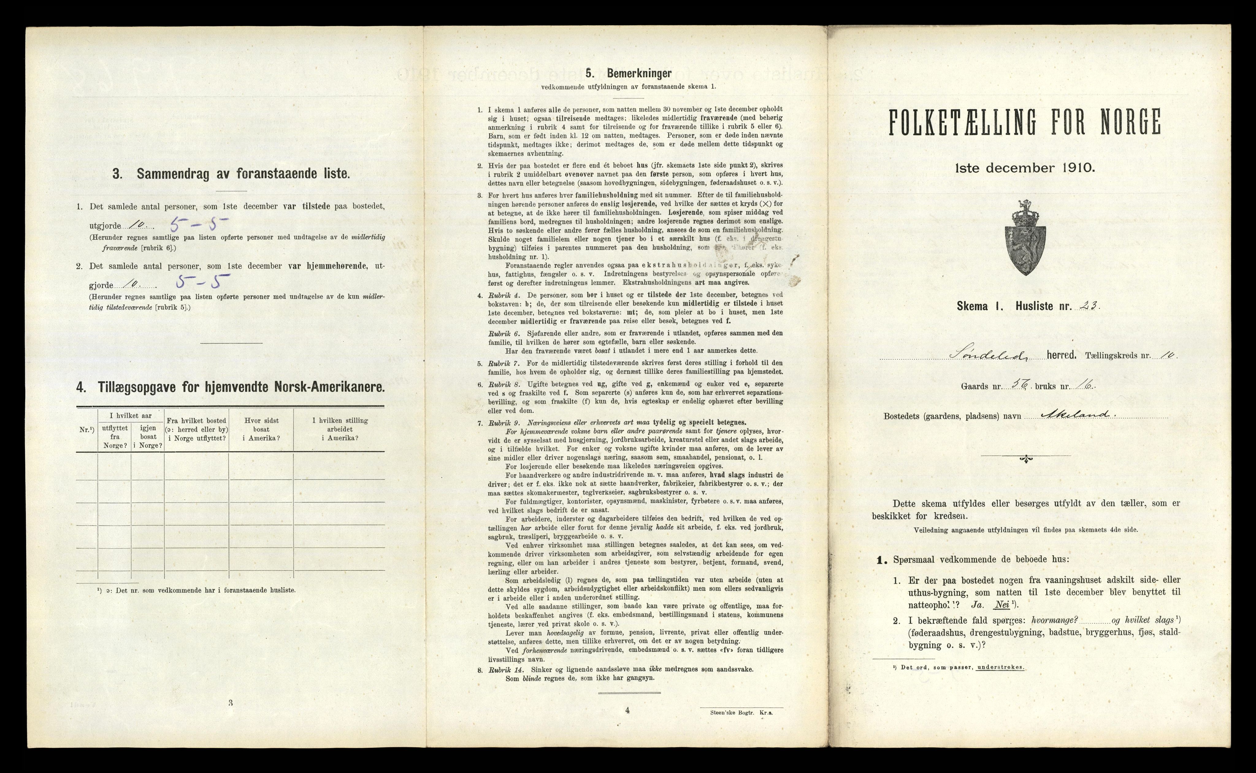 RA, 1910 census for Søndeled, 1910, p. 880