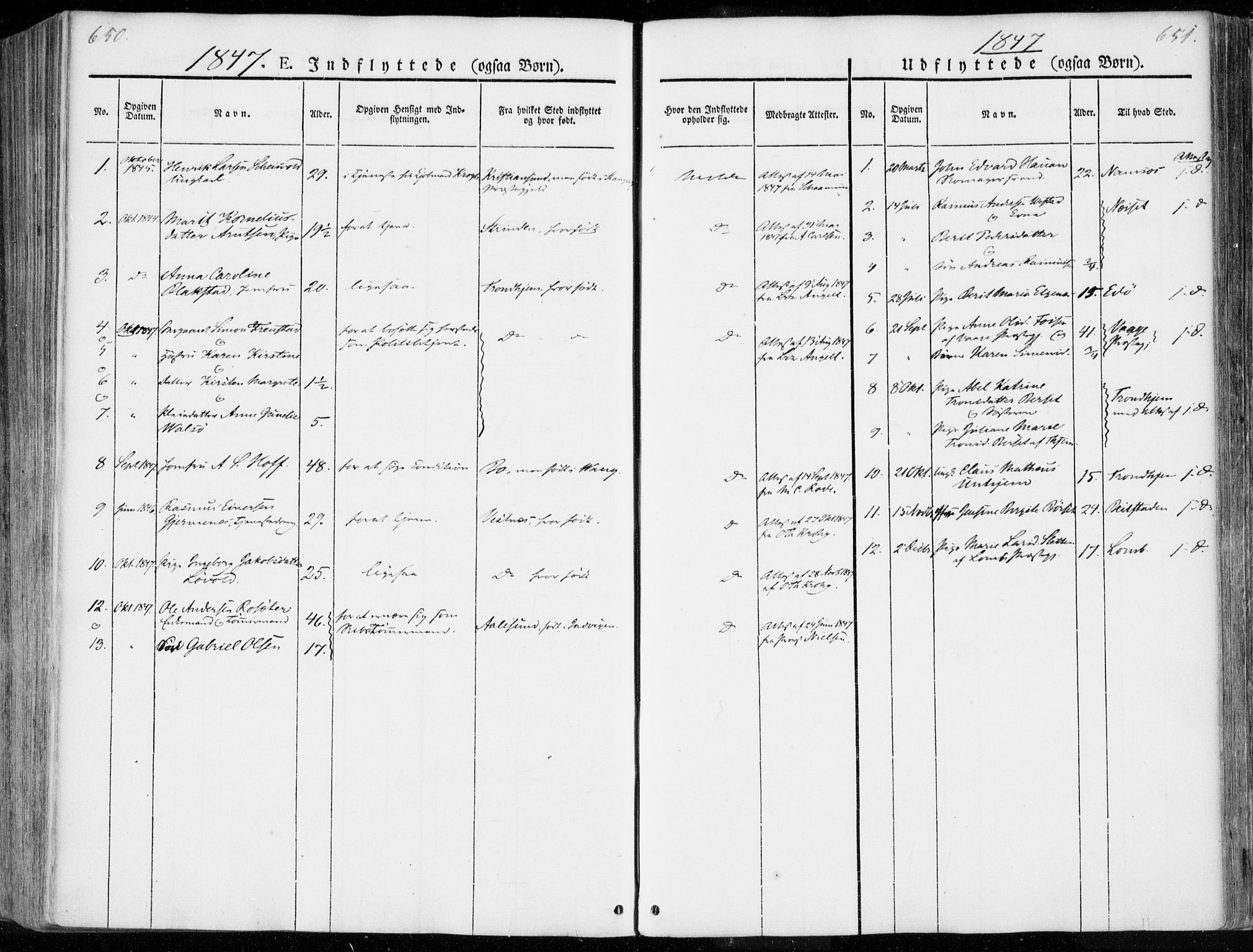 Ministerialprotokoller, klokkerbøker og fødselsregistre - Møre og Romsdal, AV/SAT-A-1454/558/L0689: Parish register (official) no. 558A03, 1843-1872, p. 650-651