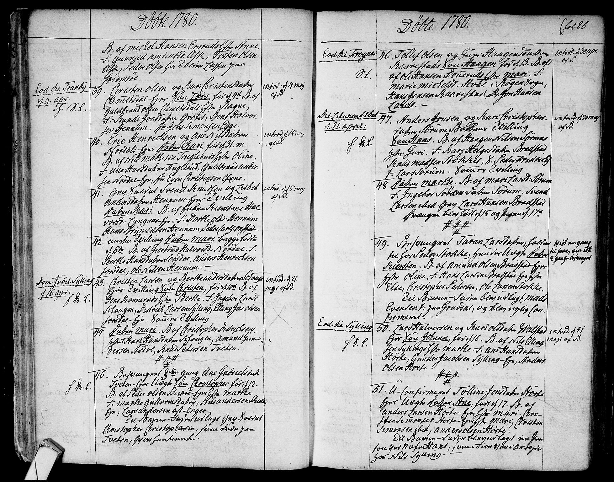 Lier kirkebøker, AV/SAKO-A-230/F/Fa/L0006: Parish register (official) no. I 6, 1777-1794, p. 26