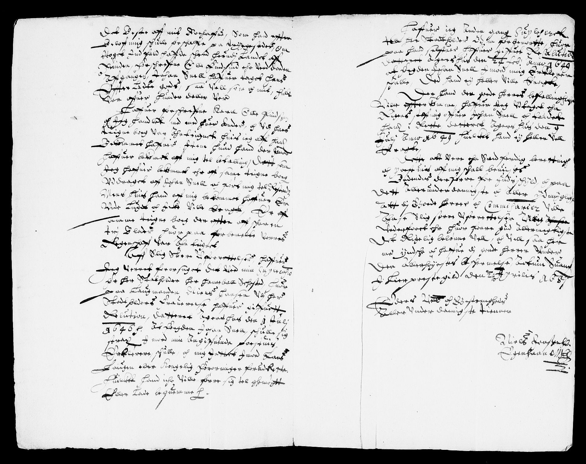 Danske Kanselli, Skapsaker, AV/RA-EA-4061/F/L0007: Skap 8, pakke 150A, litra A-V, 1644-1651, p. 29