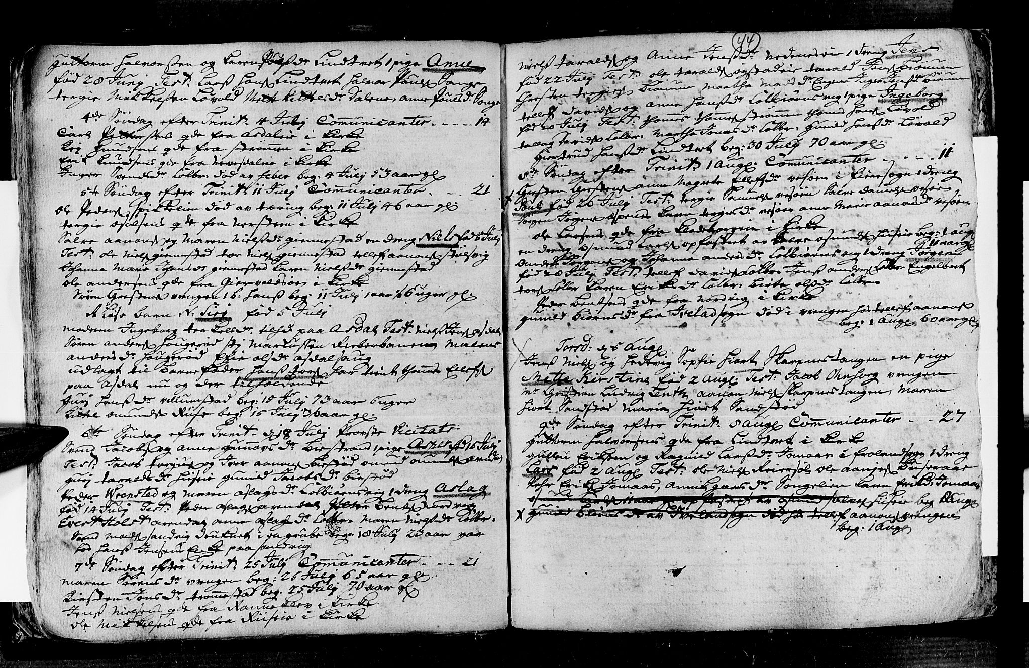 Øyestad sokneprestkontor, AV/SAK-1111-0049/F/Fa/L0006: Parish register (official) no. A 6, 1758-1776, p. 44