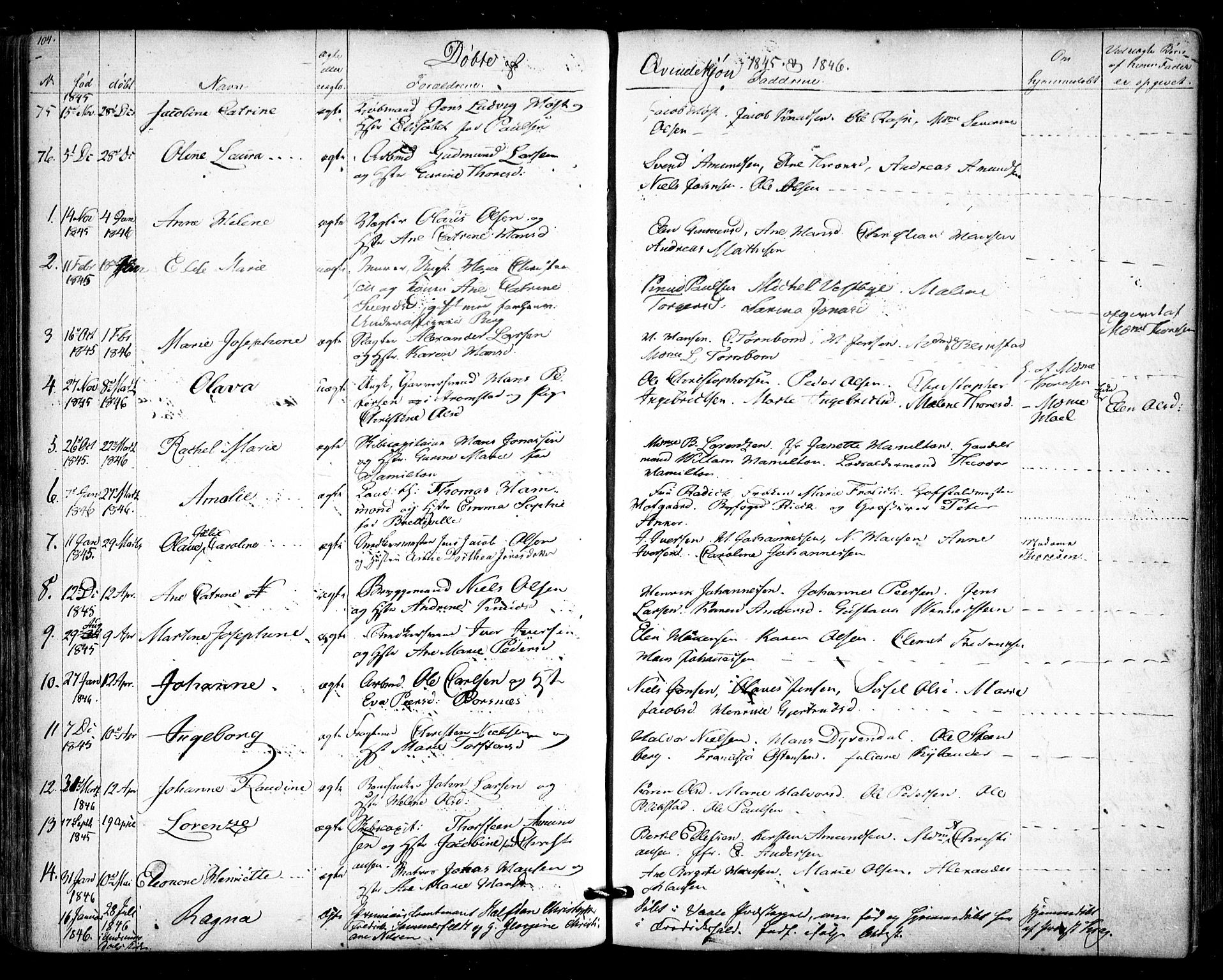 Halden prestekontor Kirkebøker, AV/SAO-A-10909/F/Fa/L0006: Parish register (official) no. I 6, 1845-1856, p. 104