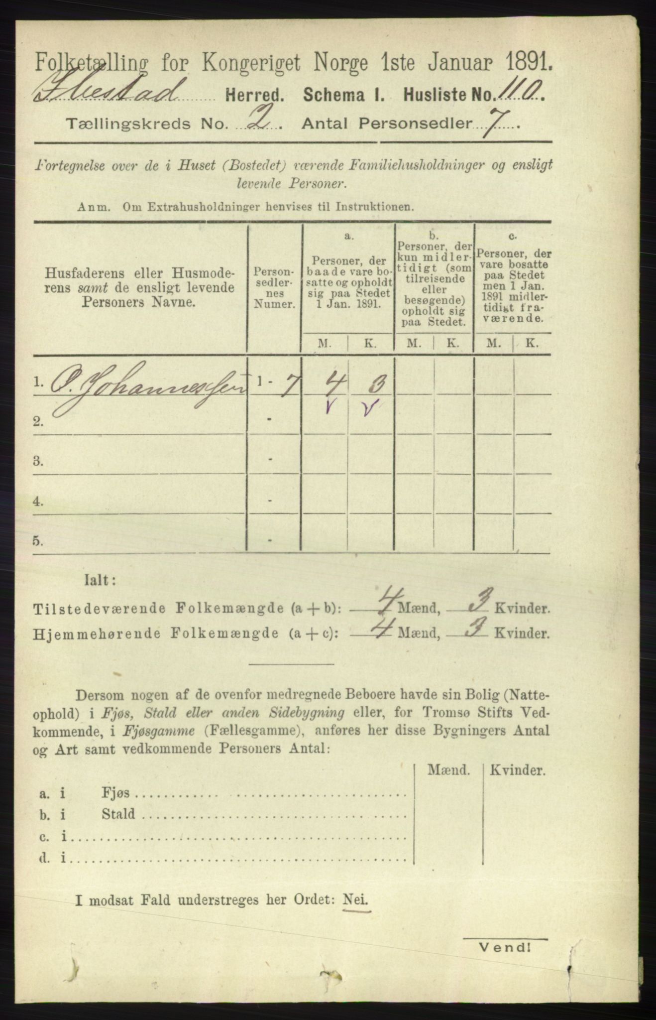 RA, 1891 census for 1917 Ibestad, 1891, p. 816