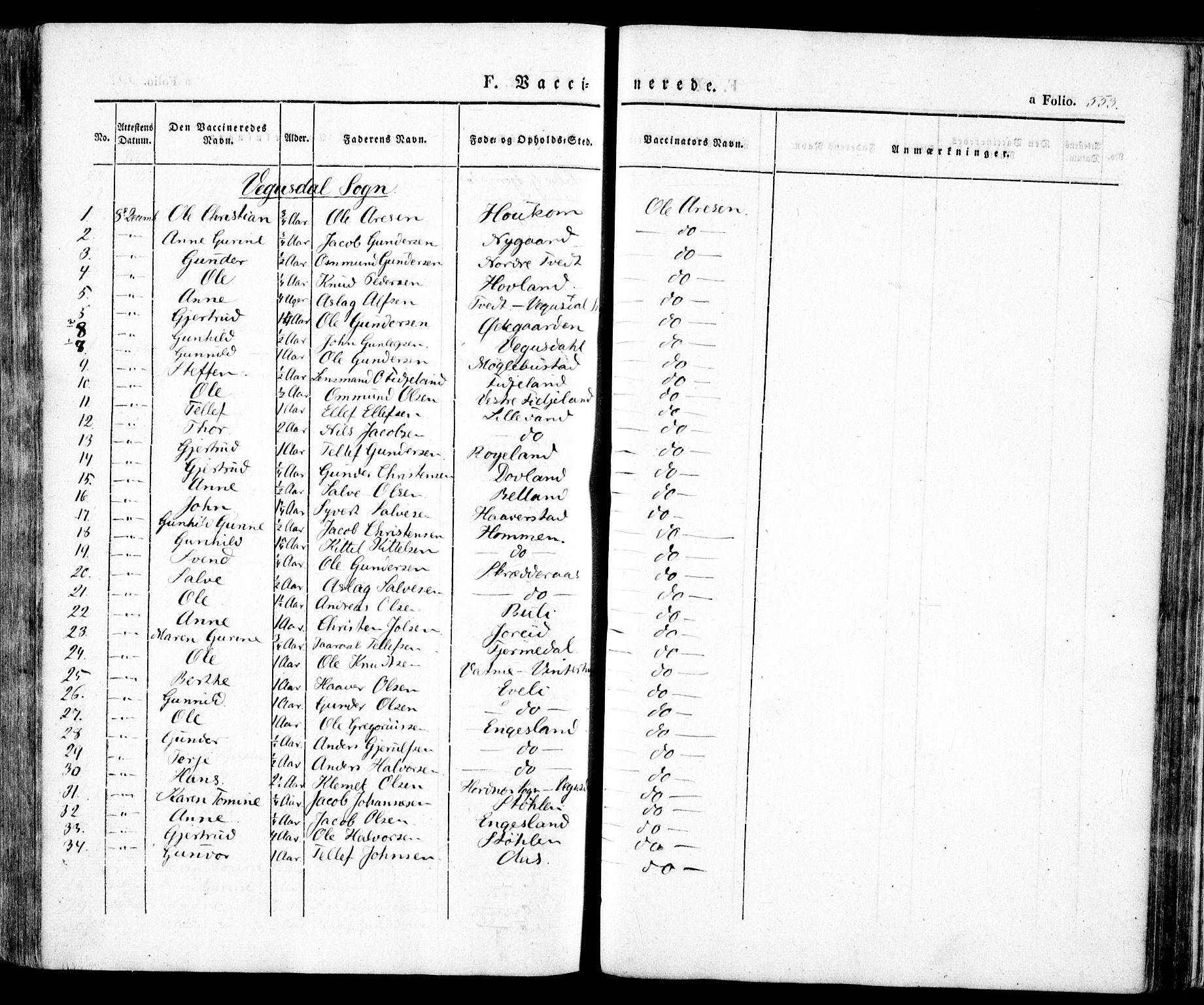 Evje sokneprestkontor, AV/SAK-1111-0008/F/Fa/Faa/L0005: Parish register (official) no. A 5, 1843-1865, p. 553