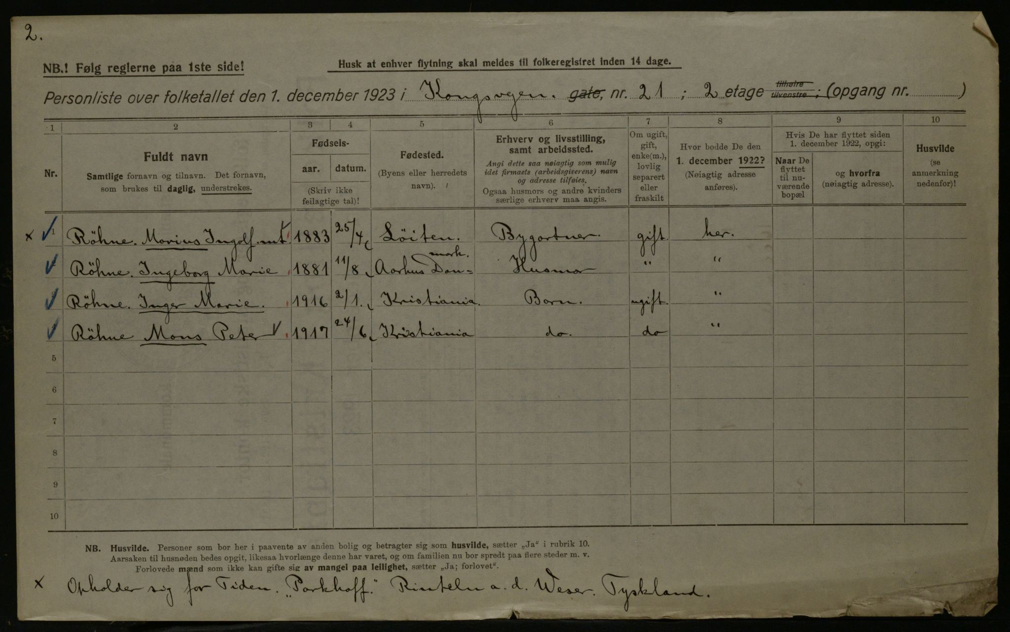 OBA, Municipal Census 1923 for Kristiania, 1923, p. 59330