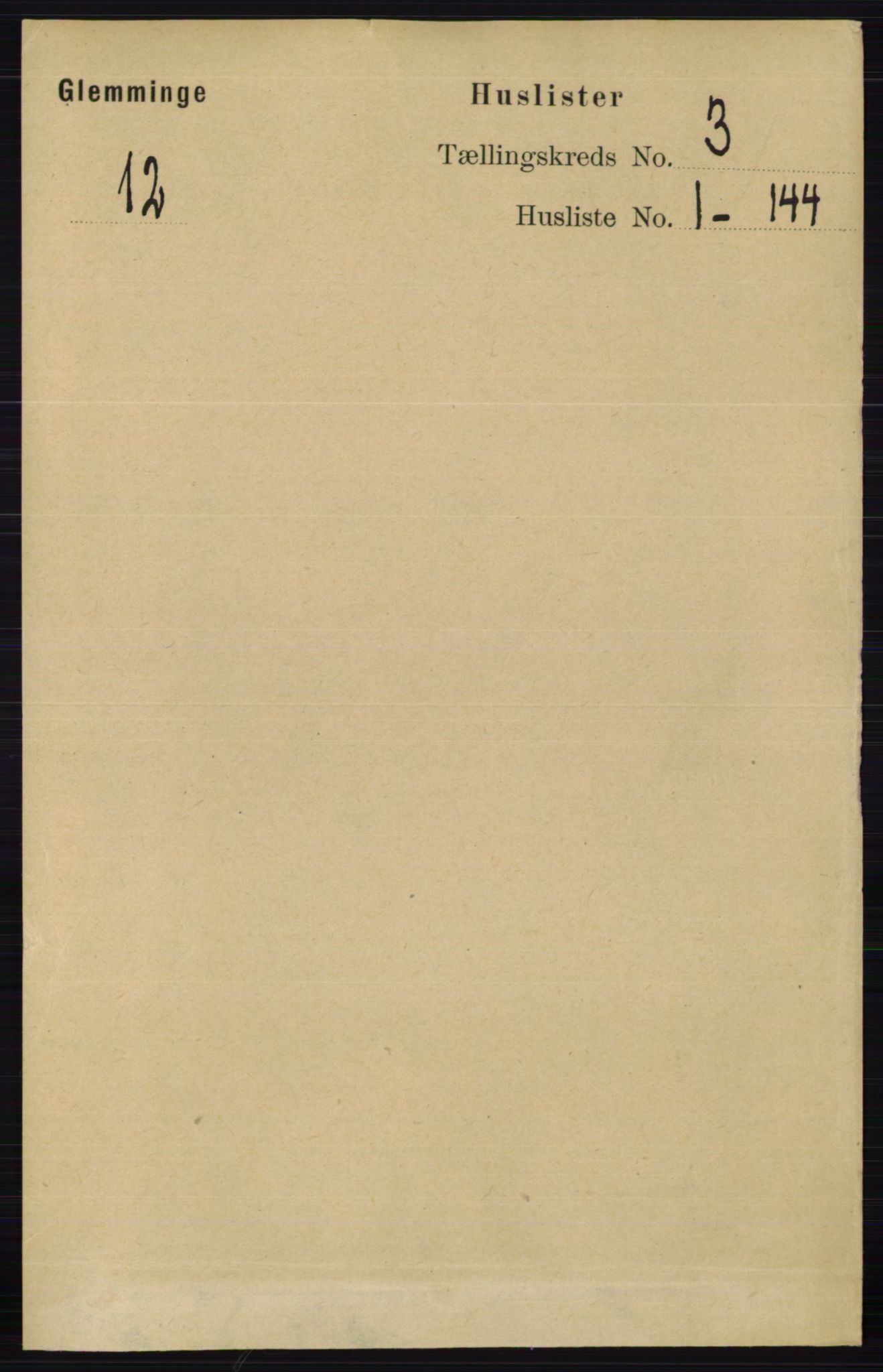 RA, 1891 census for 0132 Glemmen, 1891, p. 1789
