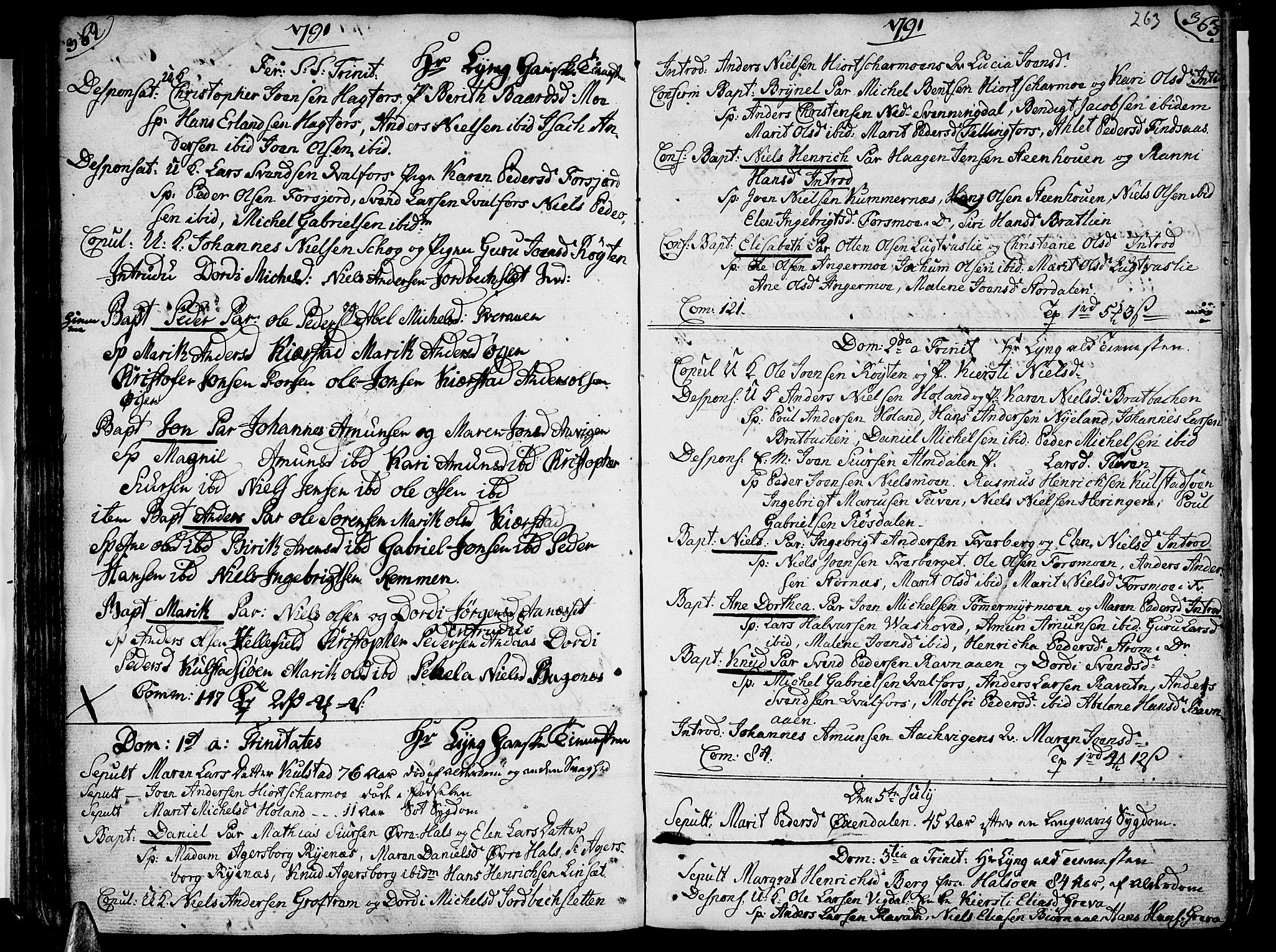 Ministerialprotokoller, klokkerbøker og fødselsregistre - Nordland, SAT/A-1459/820/L0286: Parish register (official) no. 820A07, 1780-1799, p. 262-263
