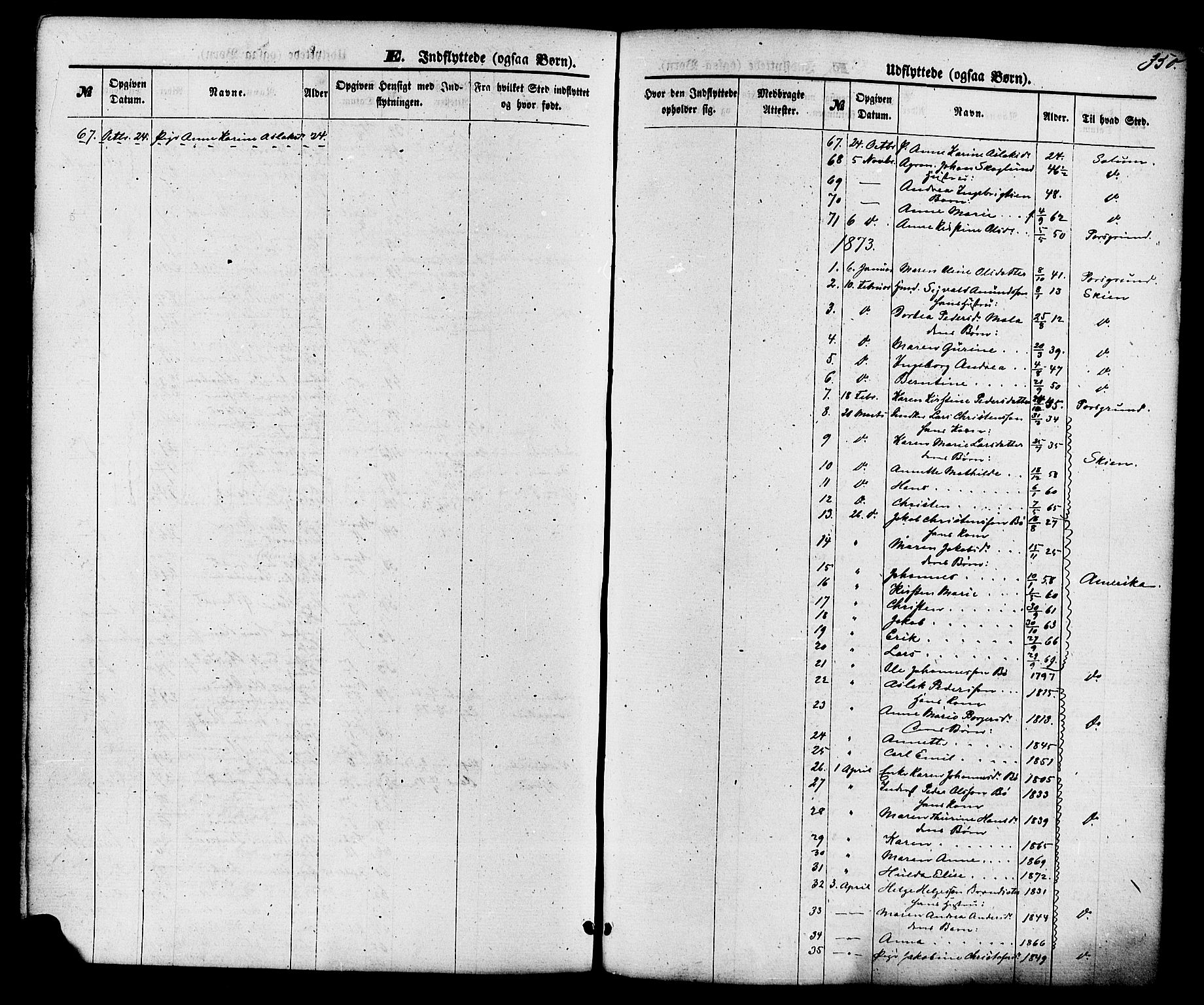 Gjerpen kirkebøker, SAKO/A-265/F/Fa/L0009: Parish register (official) no. I 9, 1872-1885, p. 350