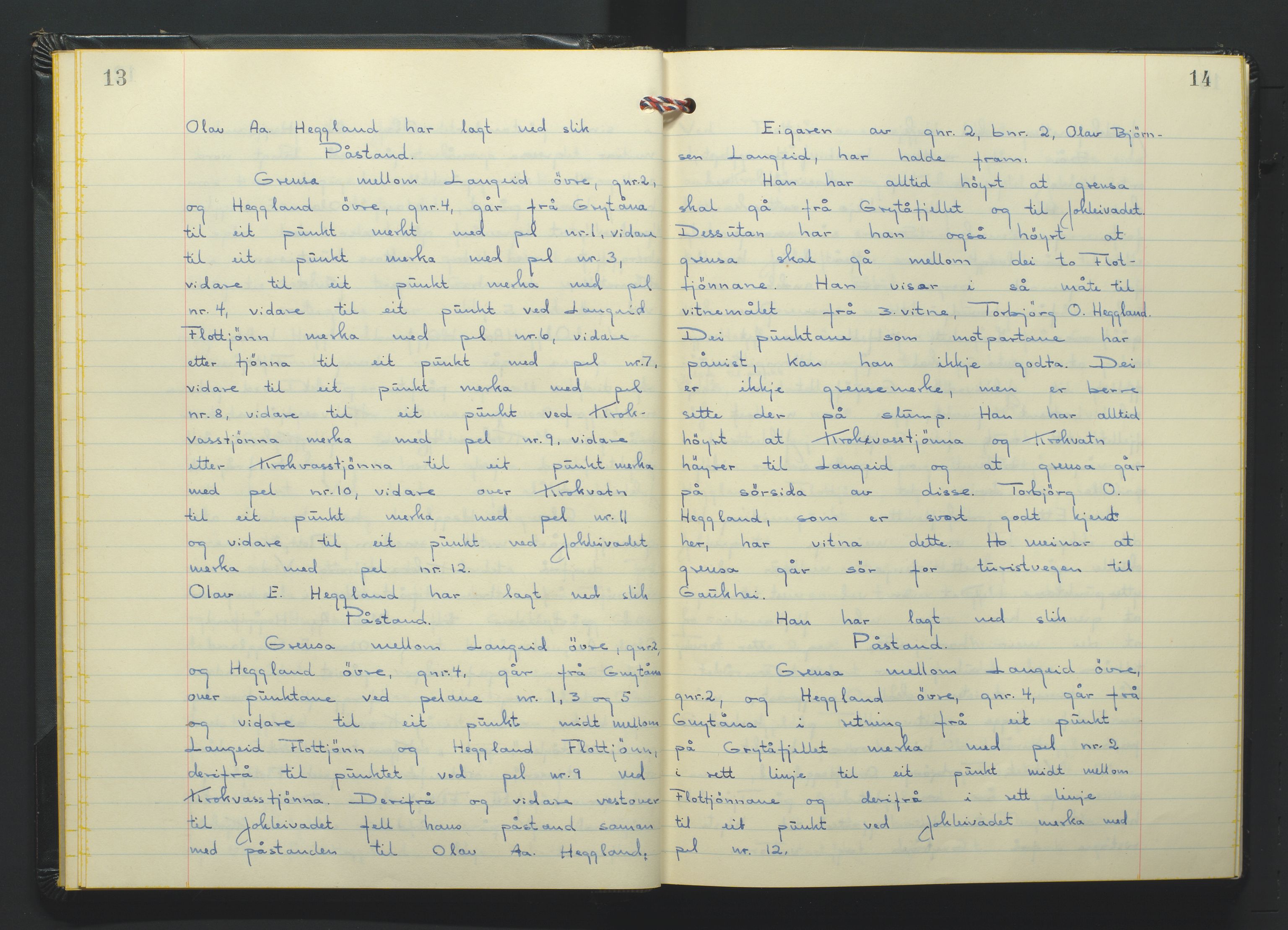 Setesdal jordskifterett, AV/SAK-1541-0008/F/Fa/Faa/L0012: Jordskifteprotokoll med gårdsregister, Setesdal domssokn nr 27 (II), 1970-1971