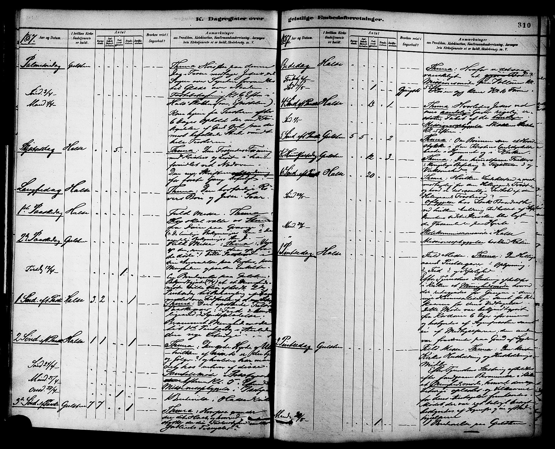 Ministerialprotokoller, klokkerbøker og fødselsregistre - Møre og Romsdal, AV/SAT-A-1454/576/L0885: Parish register (official) no. 576A03, 1880-1898, p. 310